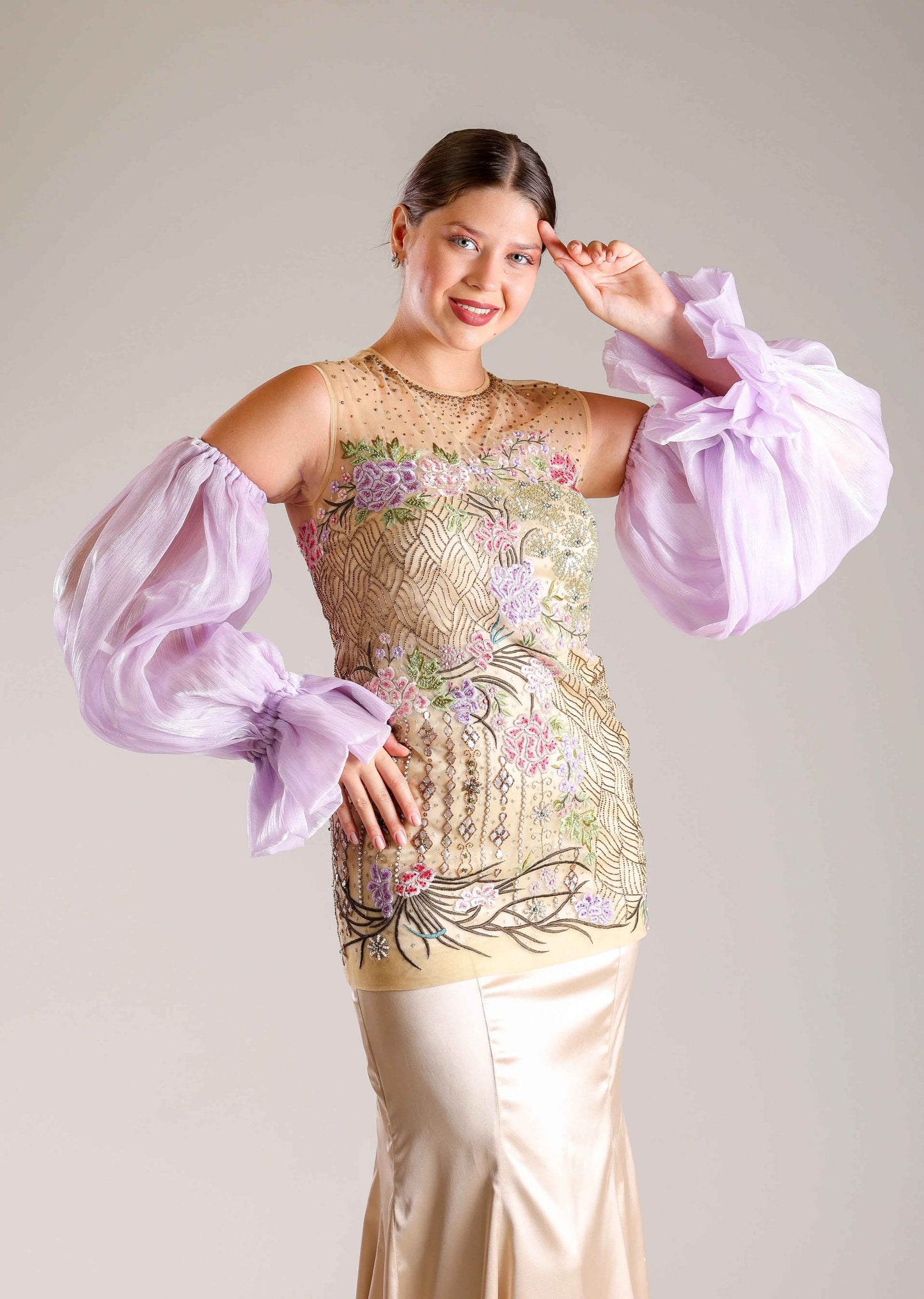 Gold Satin Gown - Sakshi Narula