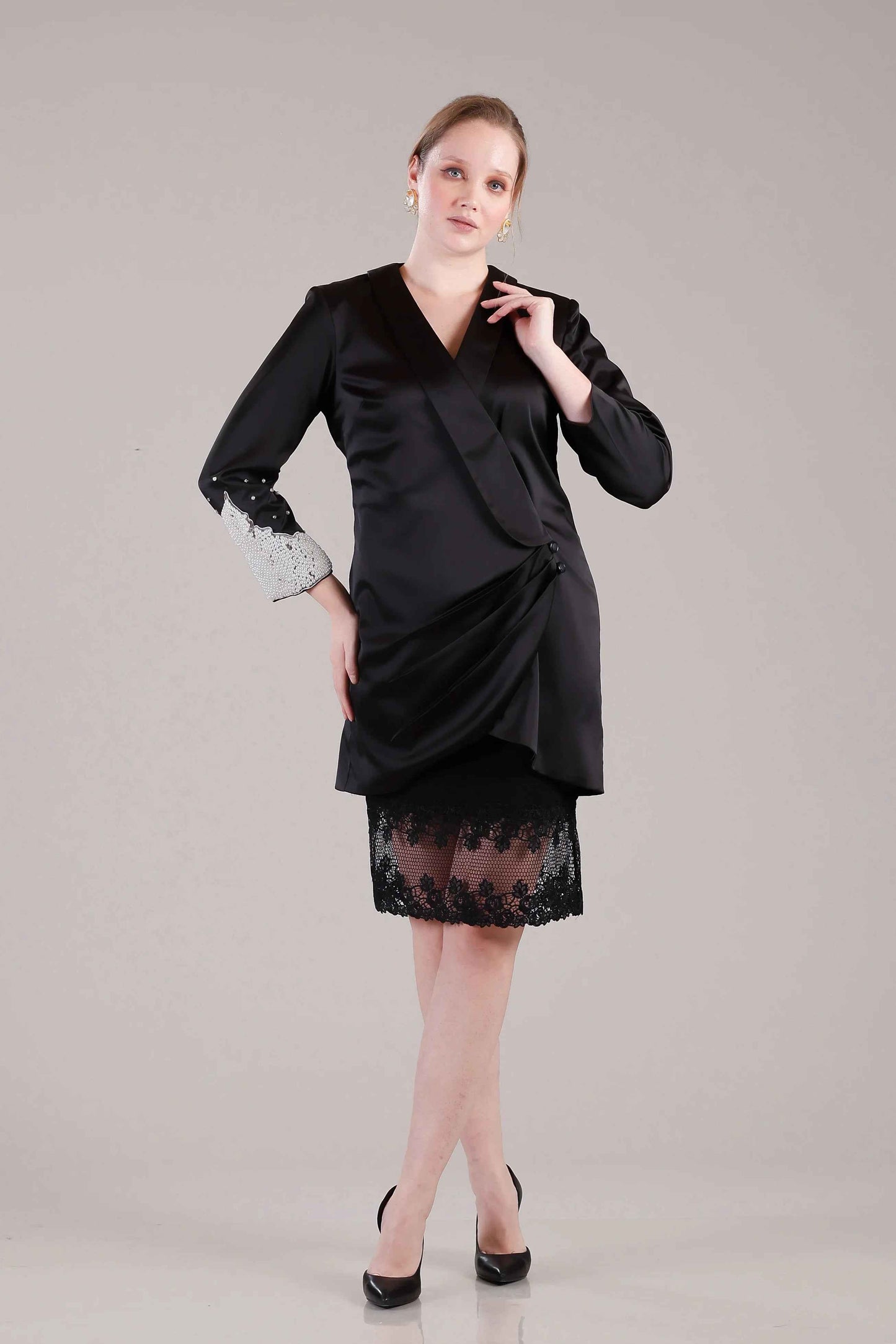 Black Coat Dress - Sakshi Narula