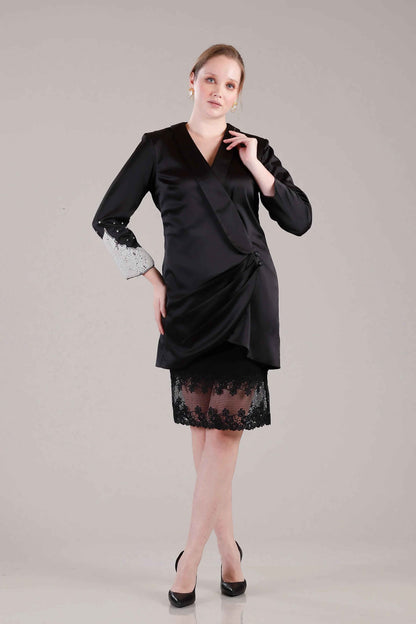 Black Coat Dress - Sakshi Narula