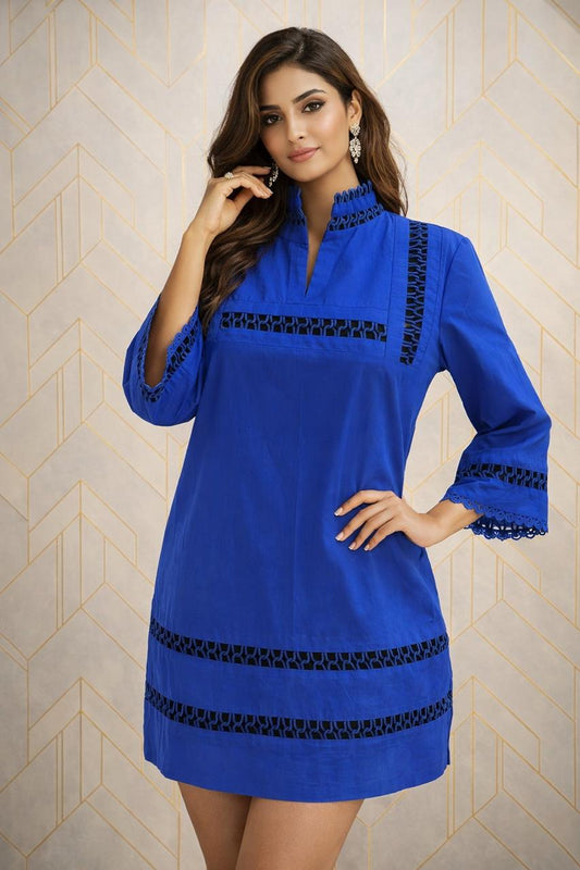 Royal Blue Cotton Knots Top