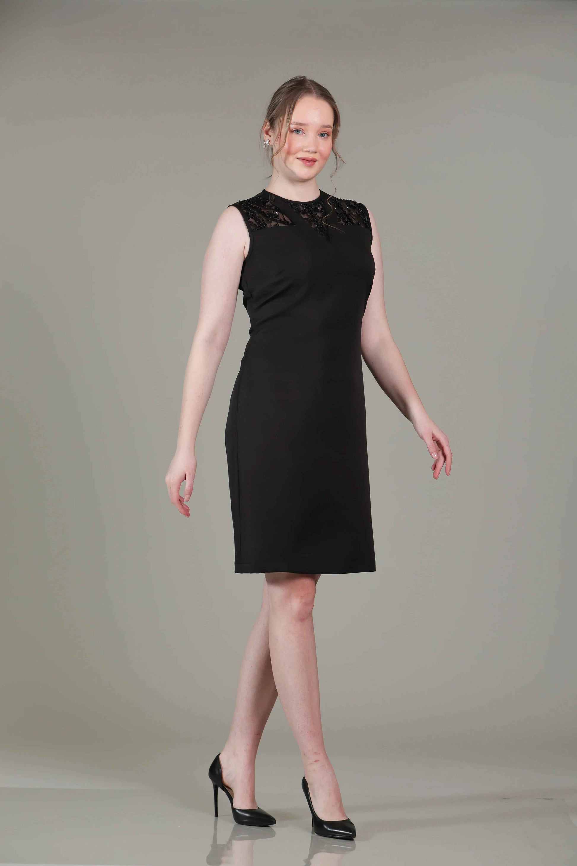 Black Handwork Detailing Dress - Sakshi Narula