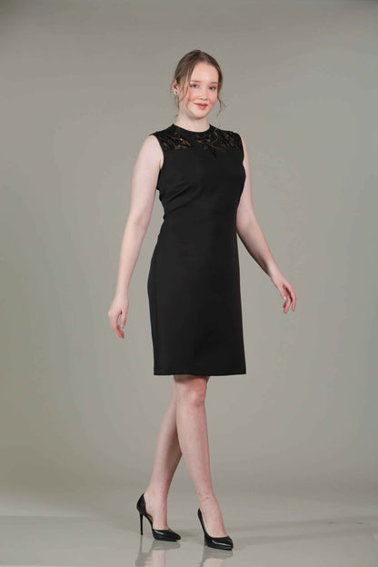 Black Handwork Detailing Dress - Sakshi Narula