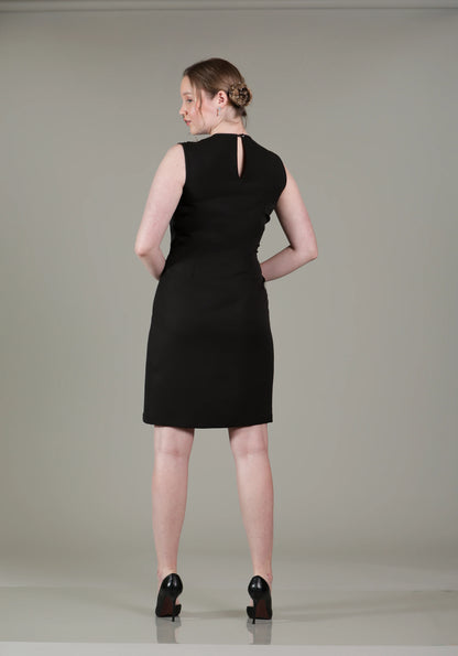 Black Halter Pleated Dress - Sakshi Narula