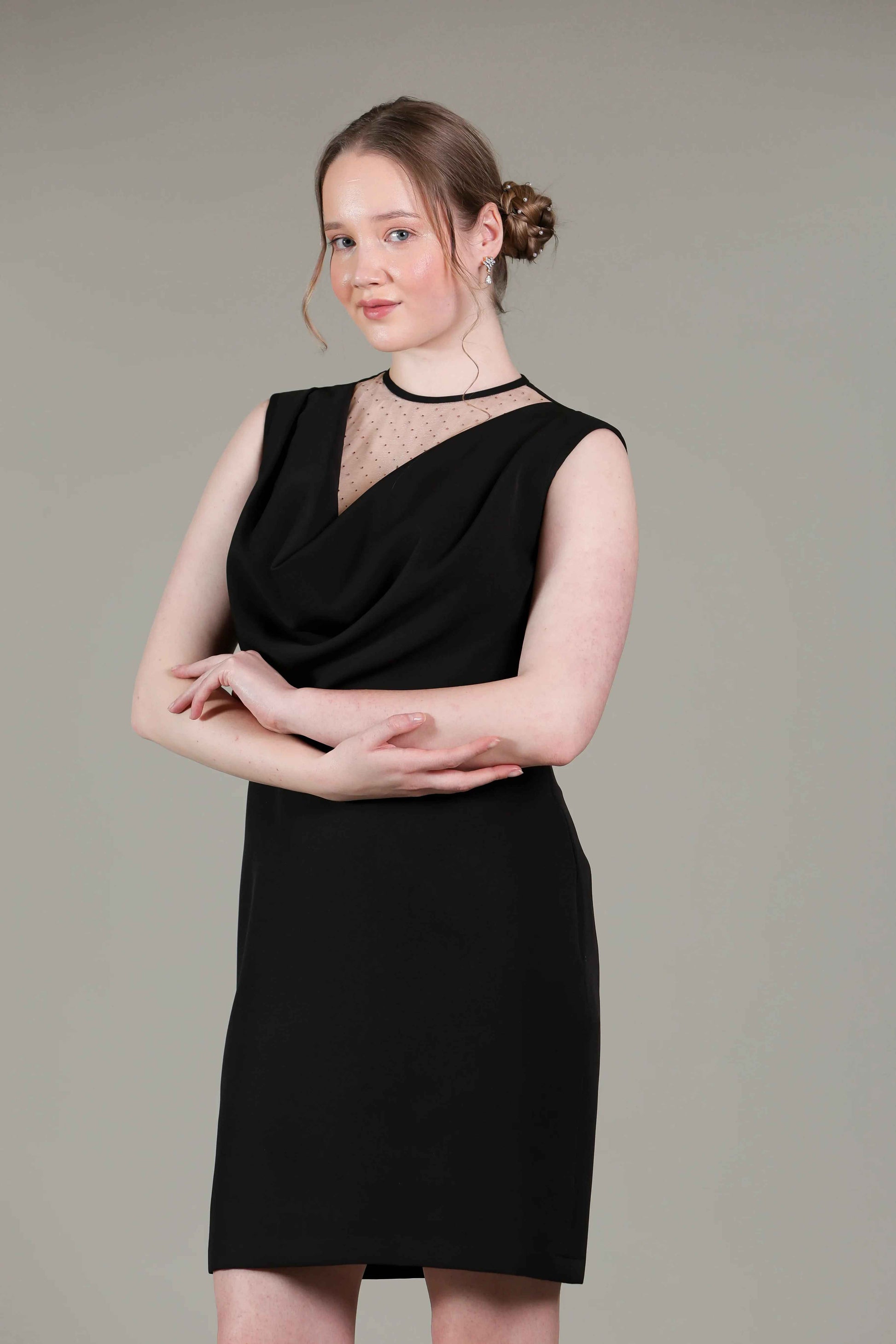 Black Cowl Dress - Sakshi Narula