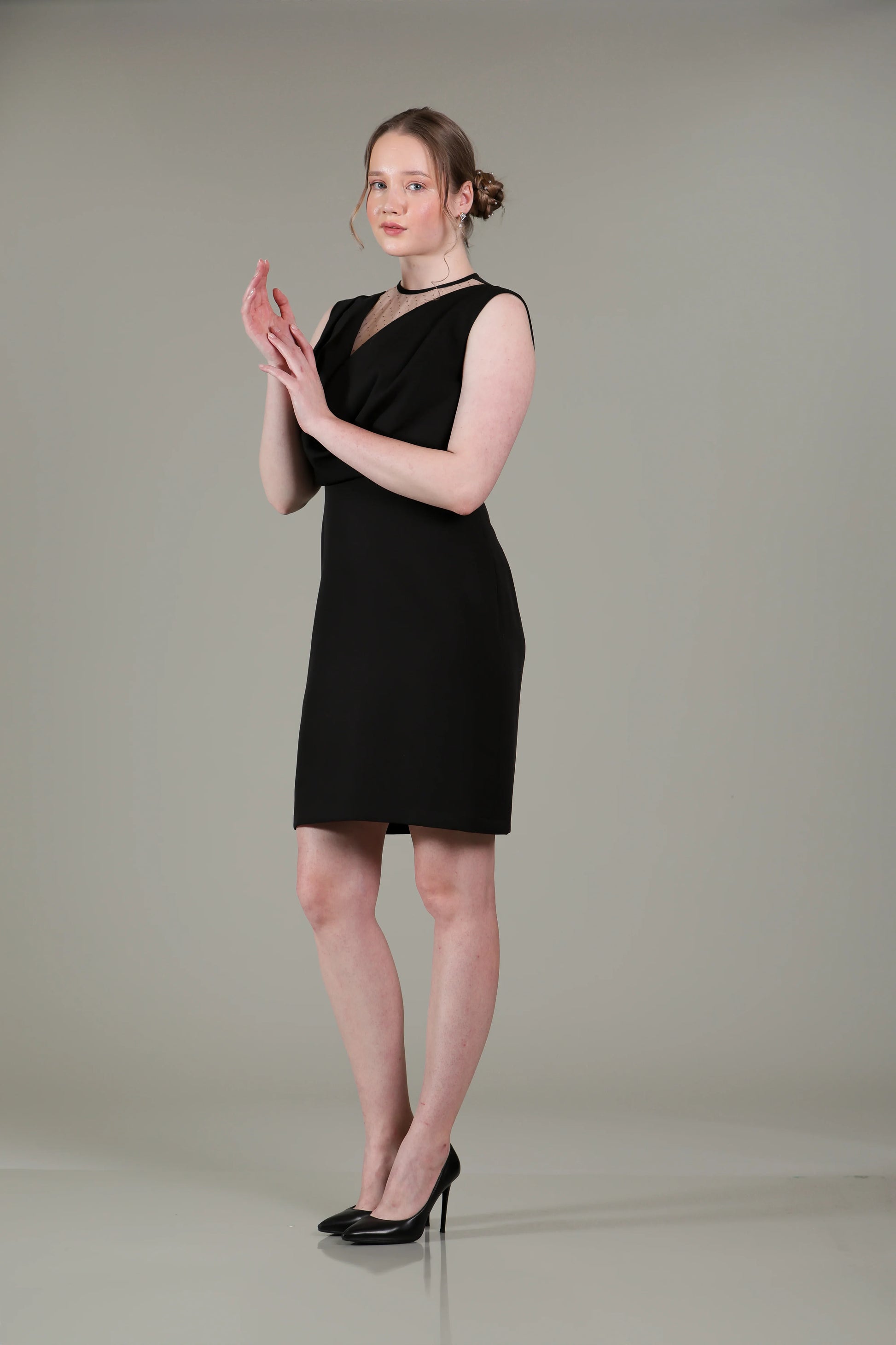 Black Cowl Dress - Sakshi Narula