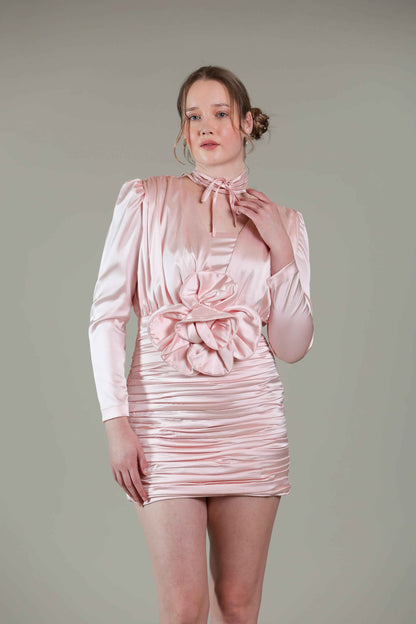Pink Satin Dress - Sakshi Narula