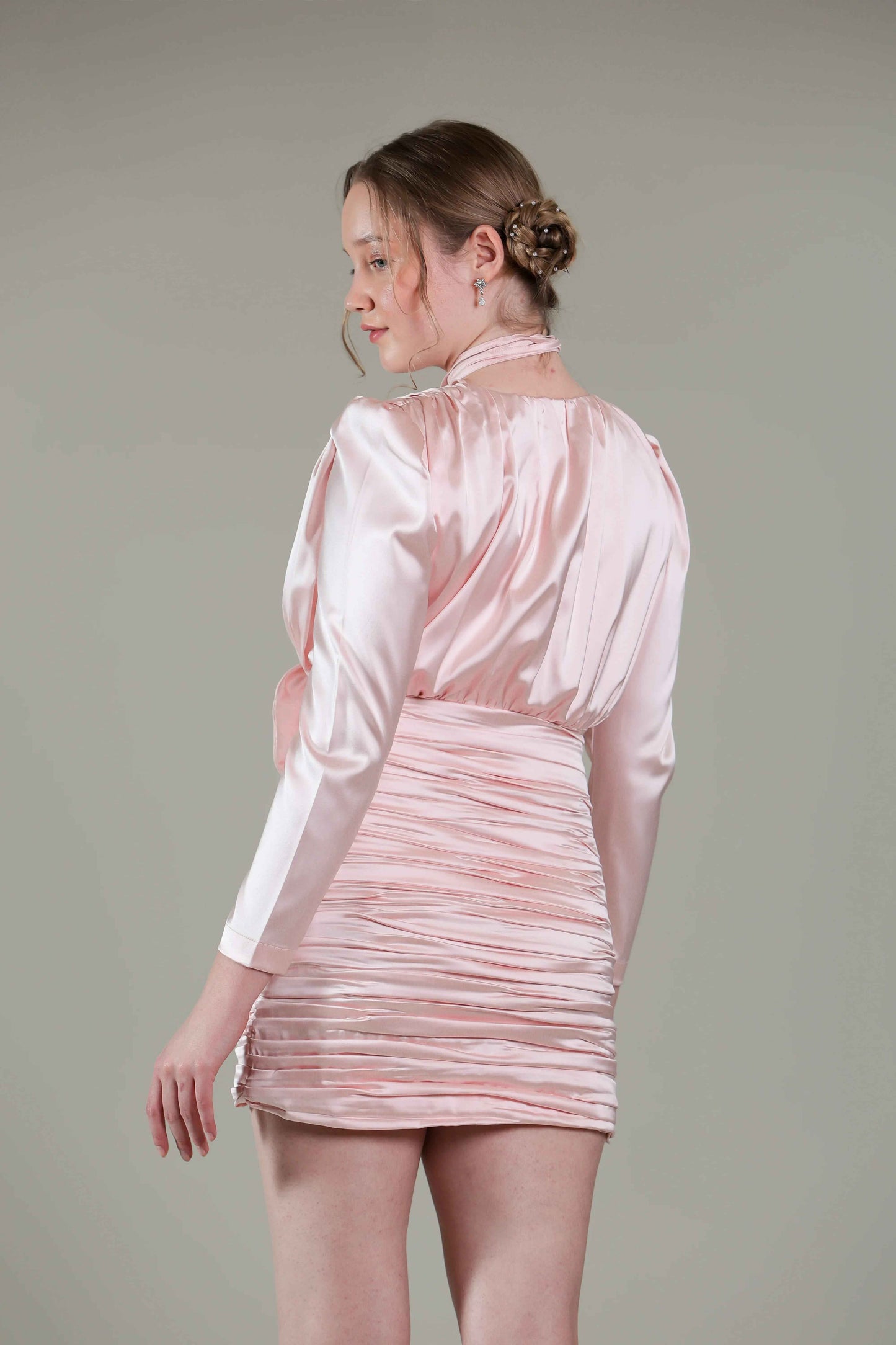 Pink Satin Dress - Sakshi Narula