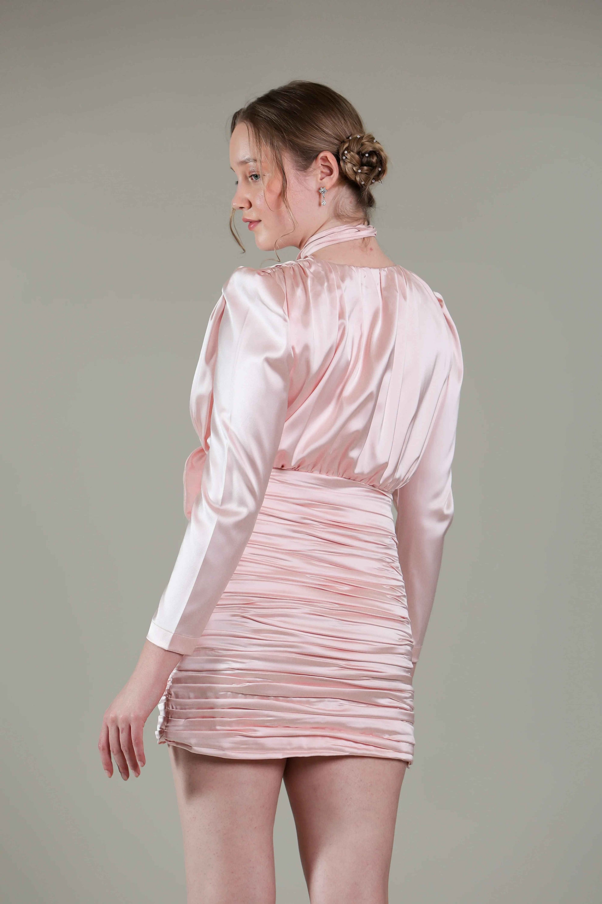 Pink Satin Dress - Sakshi Narula