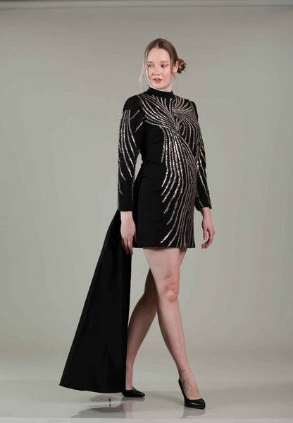 Black Drape Dress - Sakshi Narula
