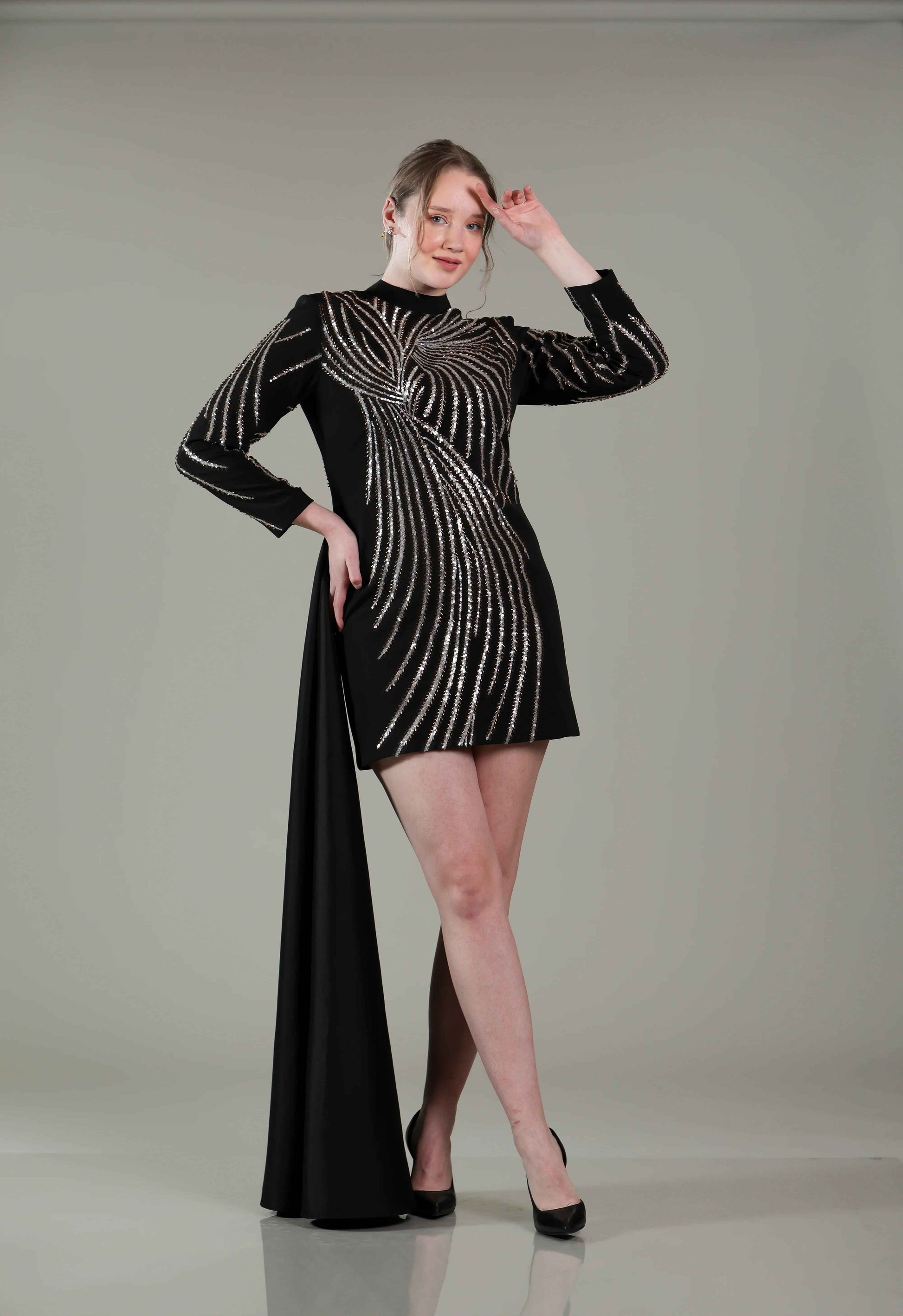 Black Drape Dress - Sakshi Narula