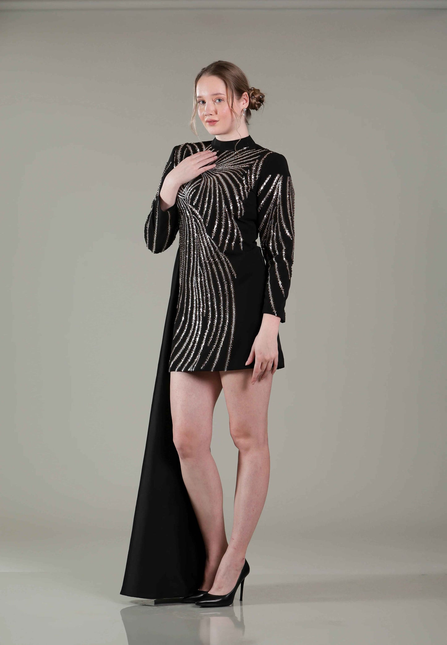 Black Drape Dress - Sakshi Narula