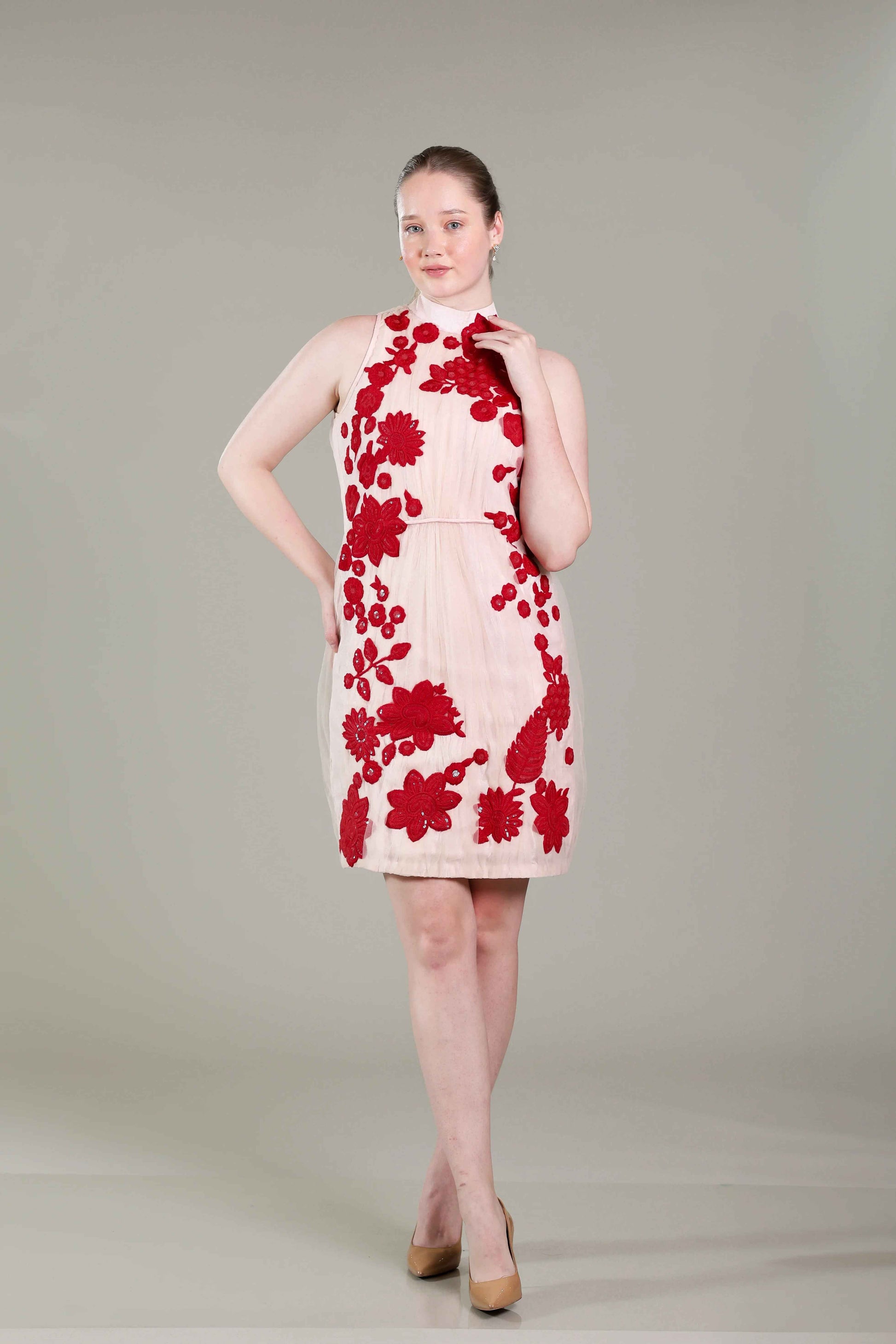 Pink Gathered Dress - Sakshi Narula