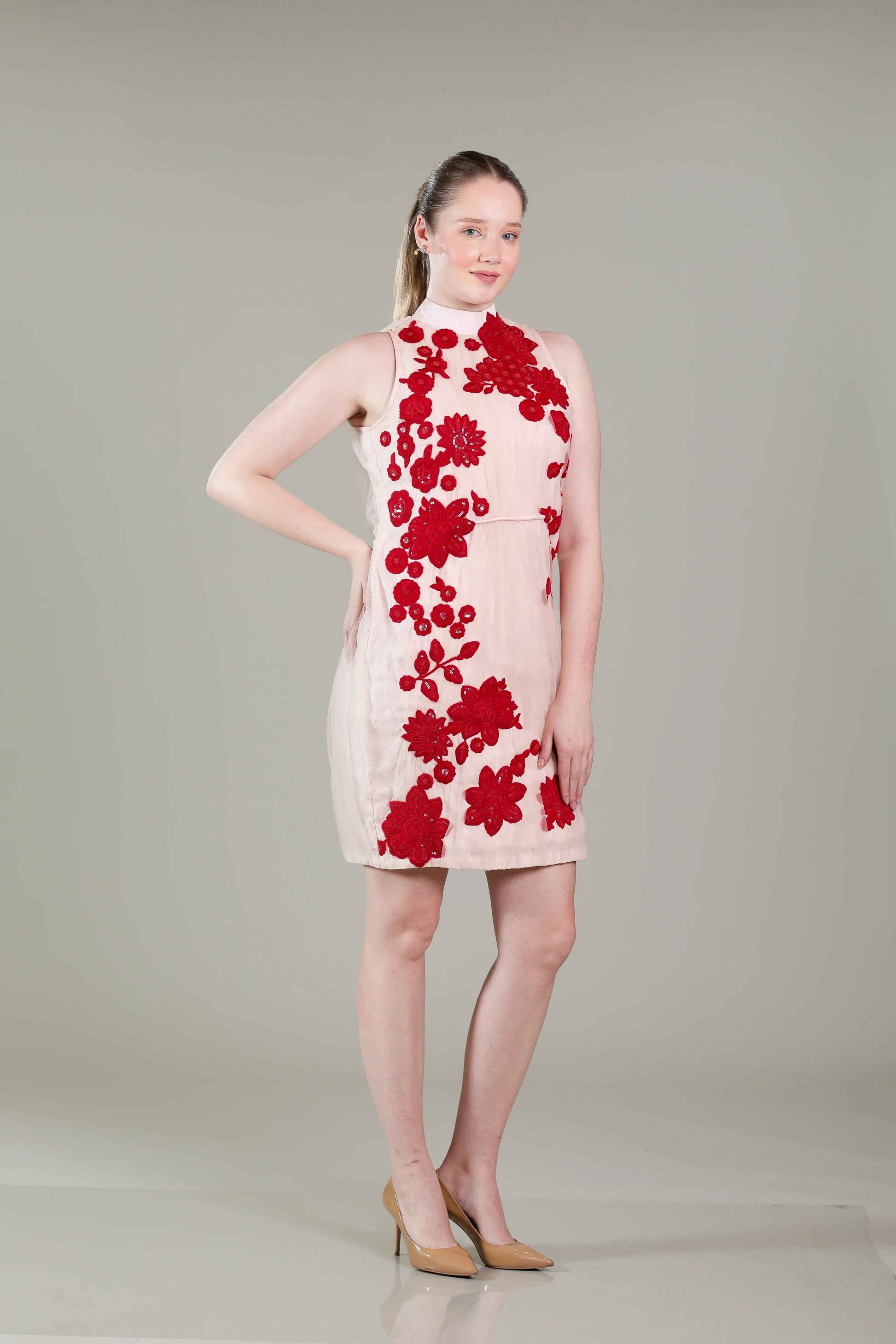 Pink Gathered Dress - Sakshi Narula