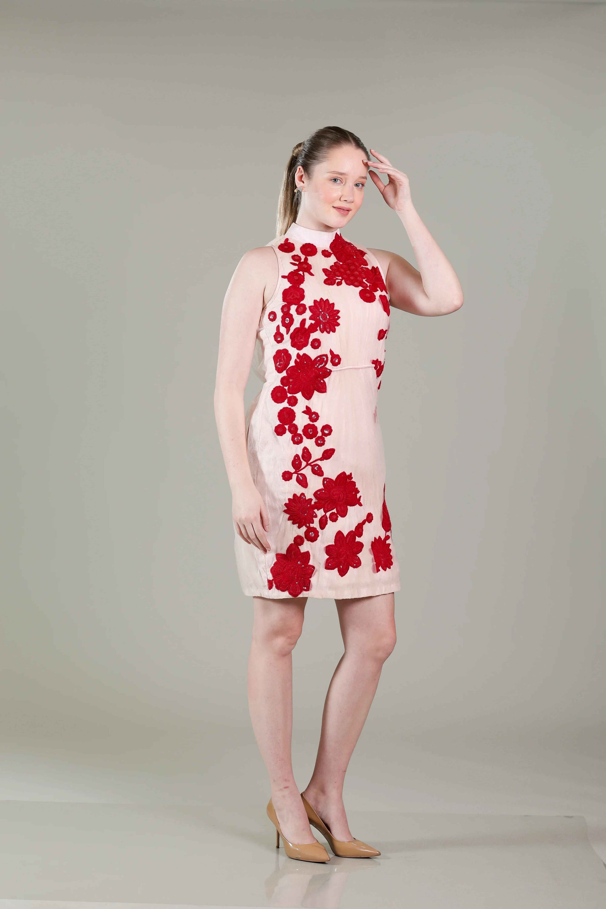 Pink Gathered Dress - Sakshi Narula