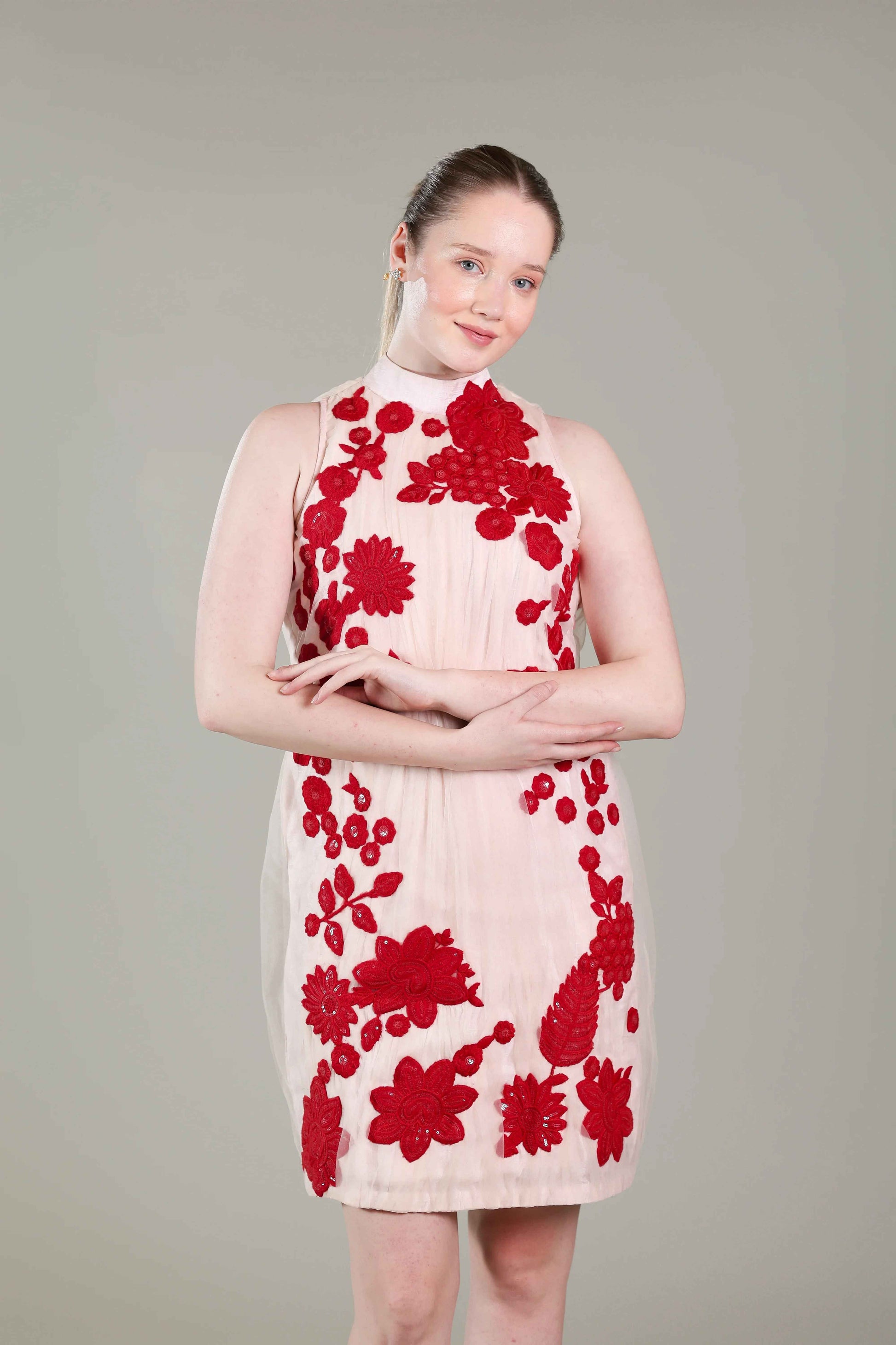 Pink Gathered Dress - Sakshi Narula