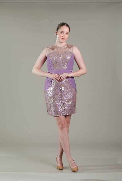 Lavender Pleated Dress - Sakshi Narula