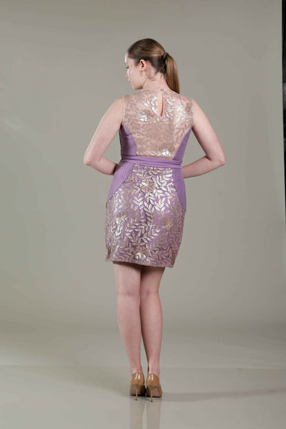 Lavender Pleated Dress - Sakshi Narula