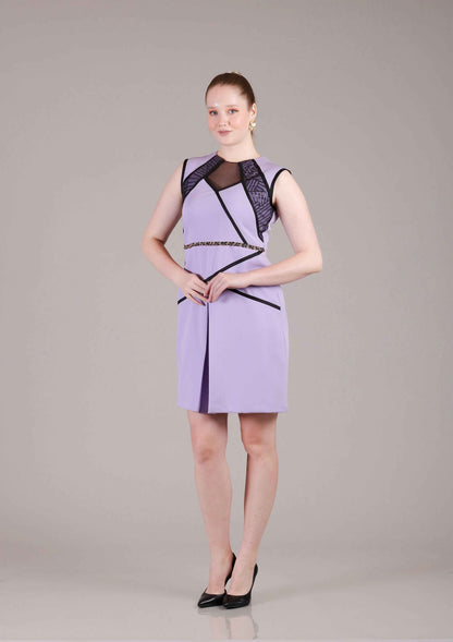 Lavender Panelled Dress - Sakshi Narula