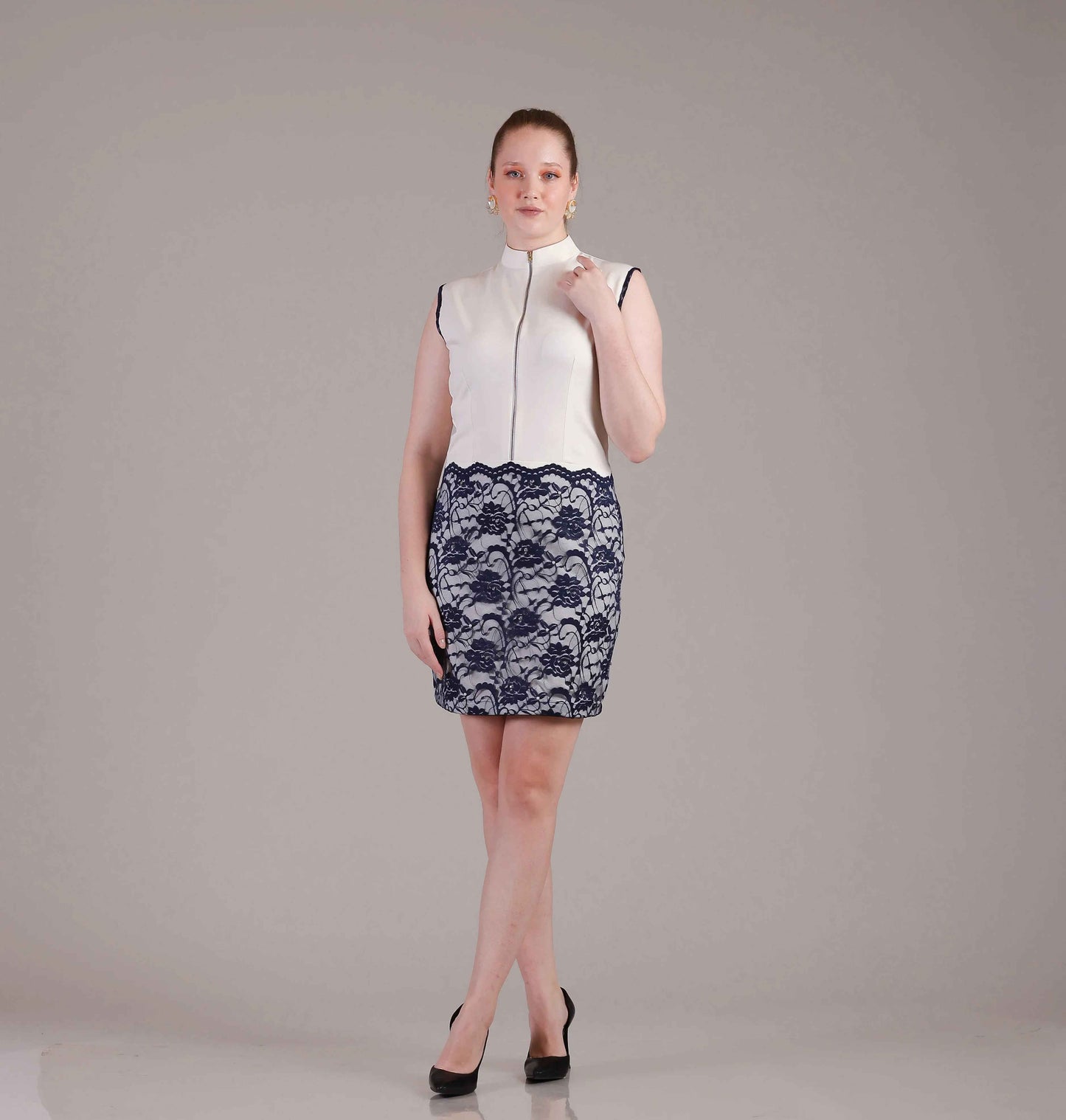 Ivory White Lace Dress - Sakshi Narula