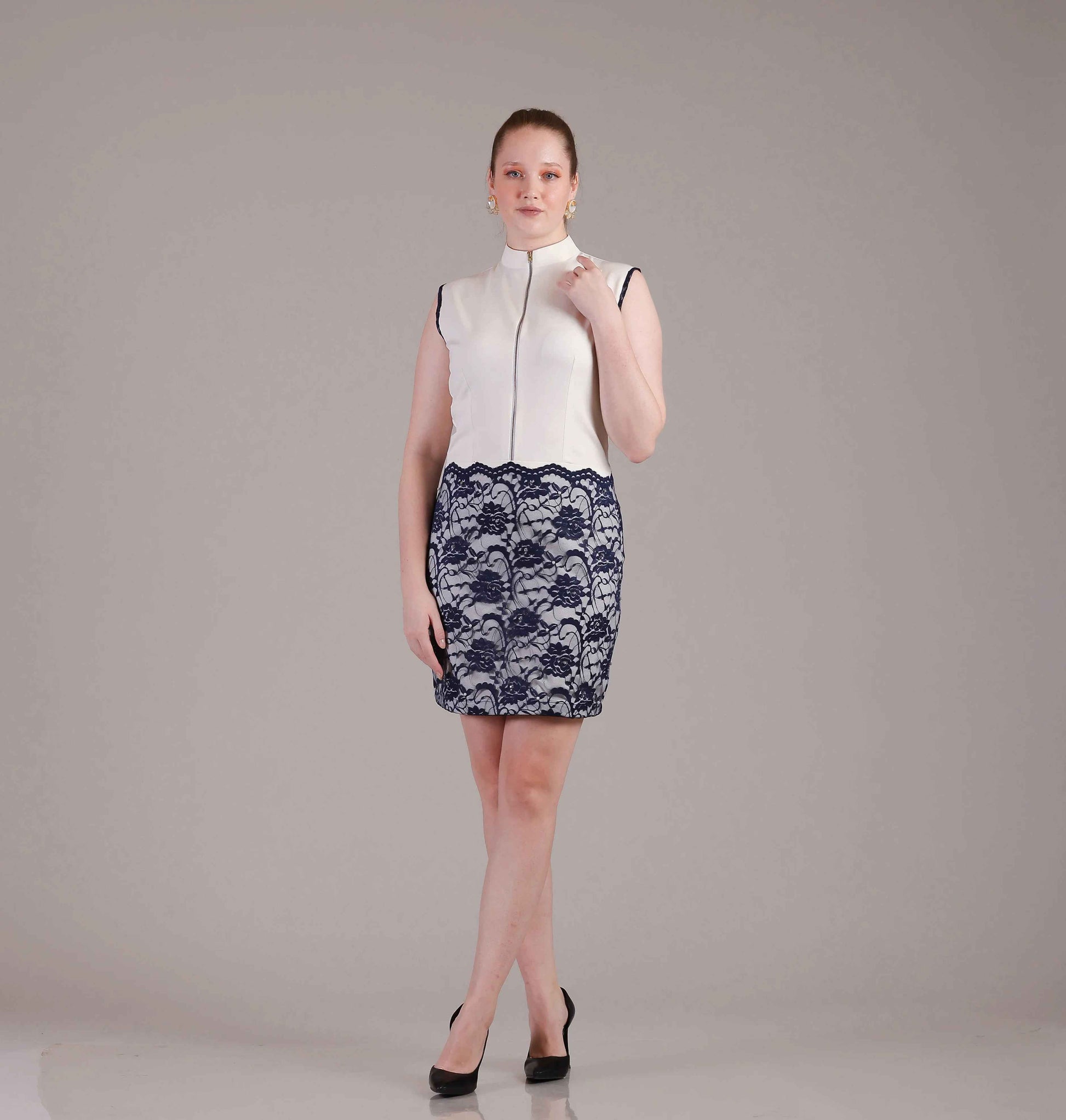 Ivory White Lace Dress - Sakshi Narula