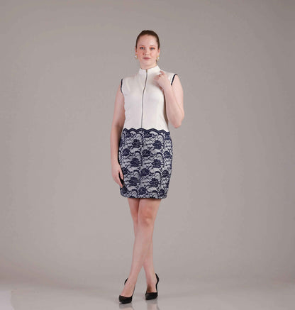 Ivory White Lace Dress - Sakshi Narula