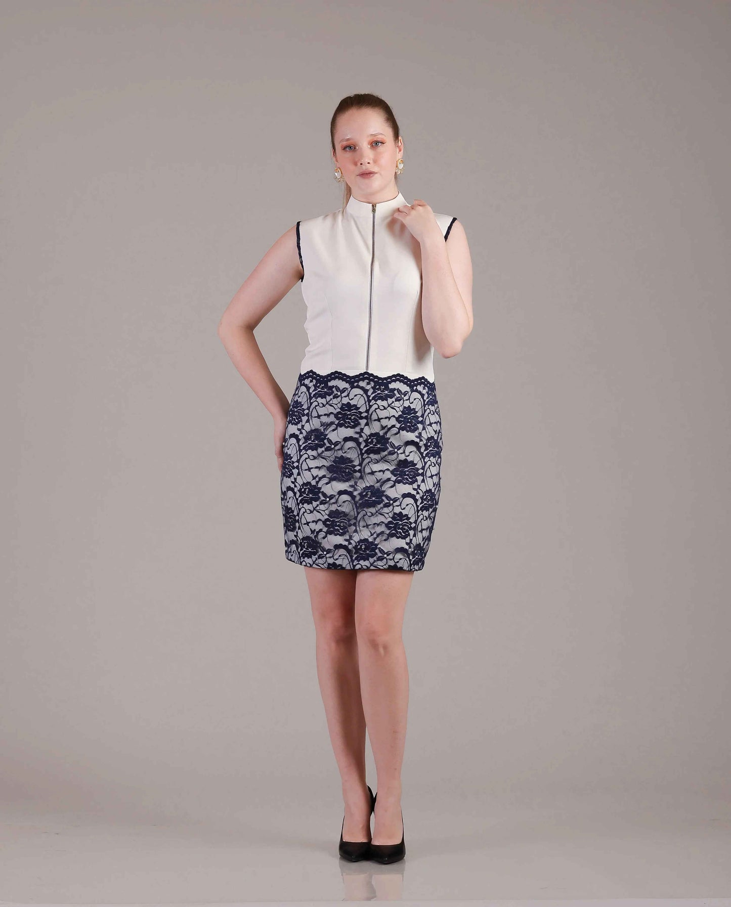 Ivory White Lace Dress - Sakshi Narula