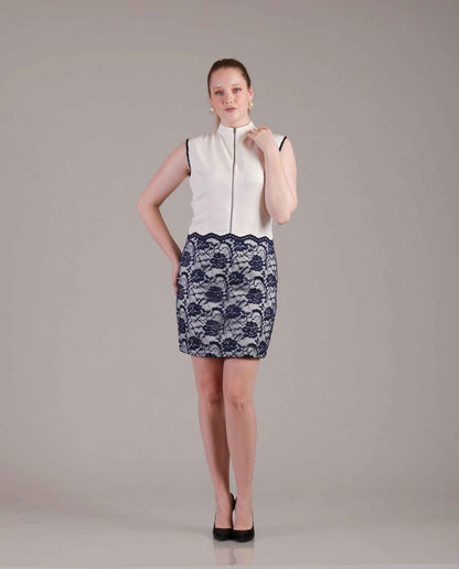 Ivory White Lace Dress - Sakshi Narula