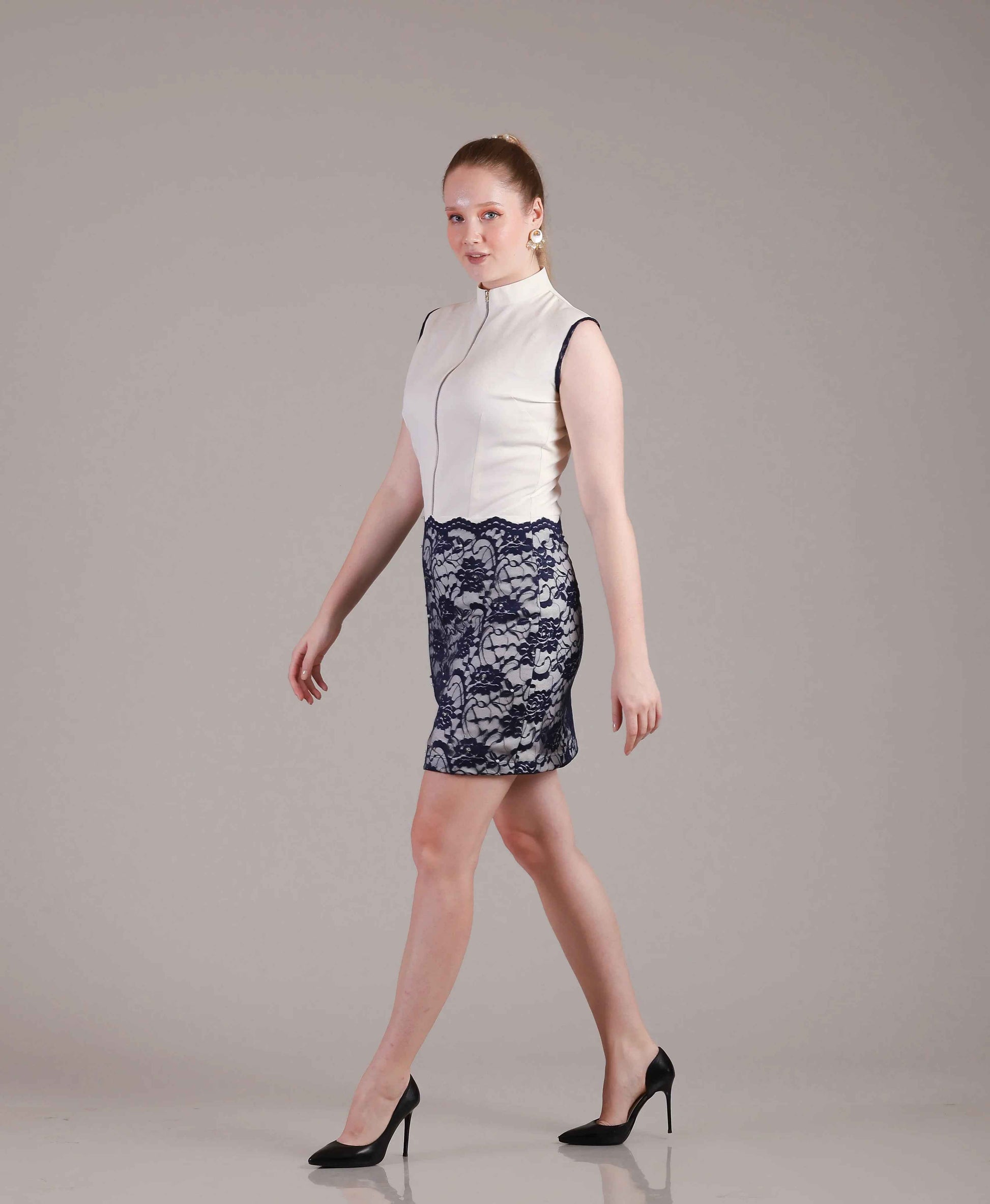 Ivory White Lace Dress - Sakshi Narula