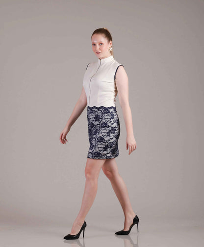 Ivory White Lace Dress - Sakshi Narula