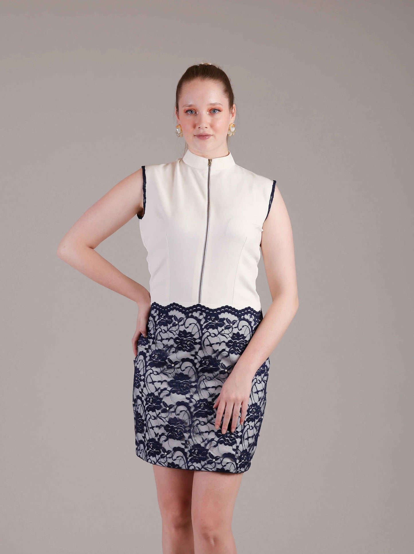 Ivory White Lace Dress - Sakshi Narula