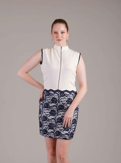 Ivory White Lace Dress - Sakshi Narula