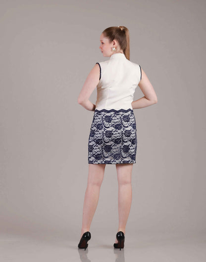 Ivory White Lace Dress - Sakshi Narula