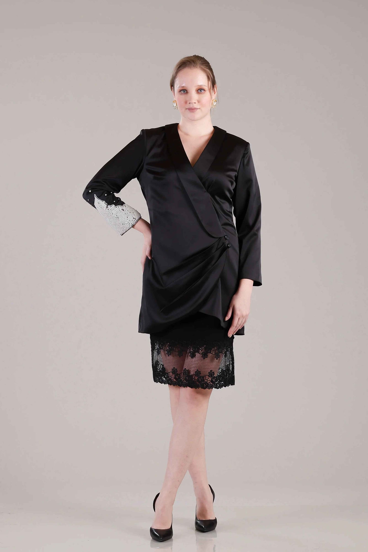 Black Coat Dress - Sakshi Narula