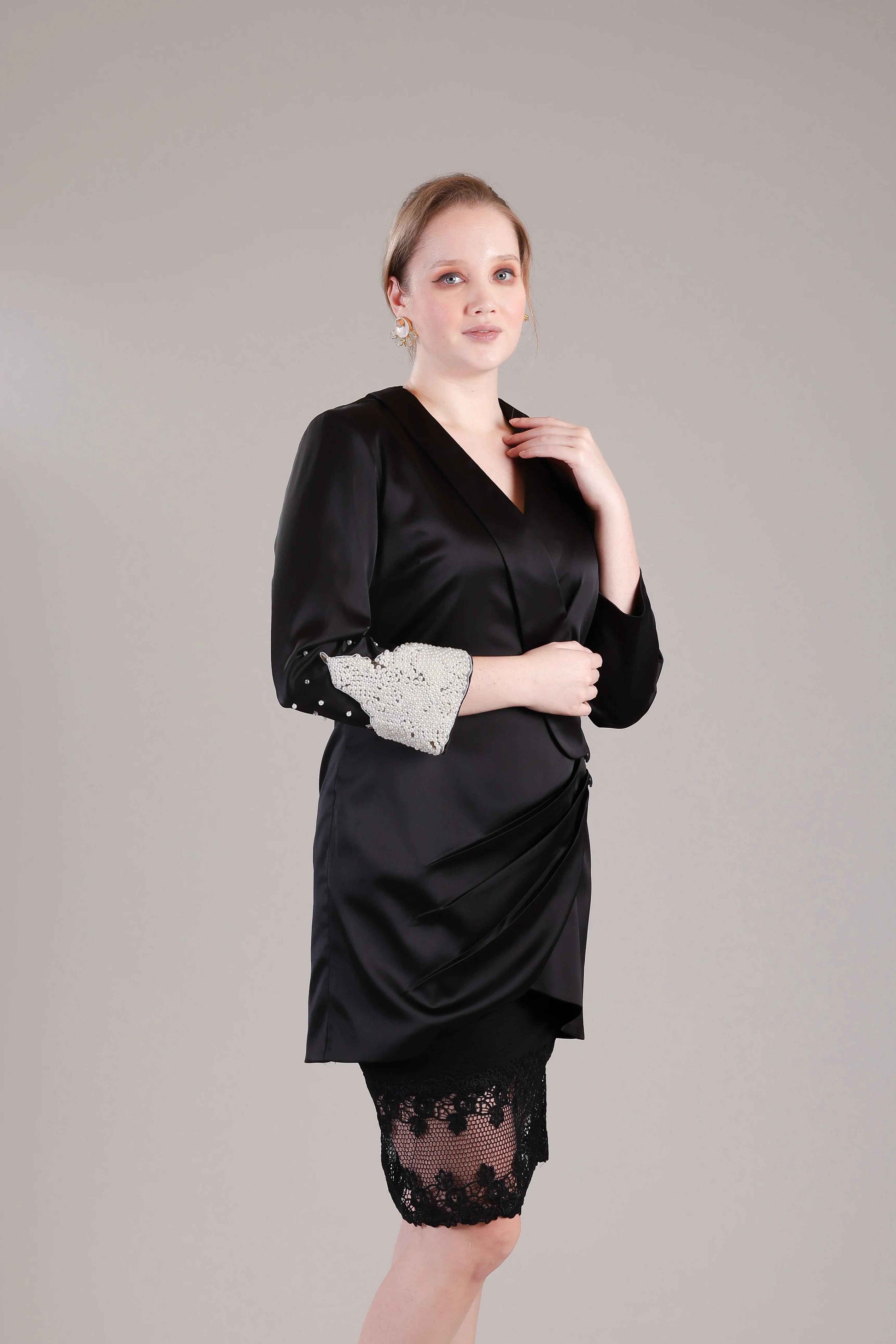 Black Coat Dress - Sakshi Narula