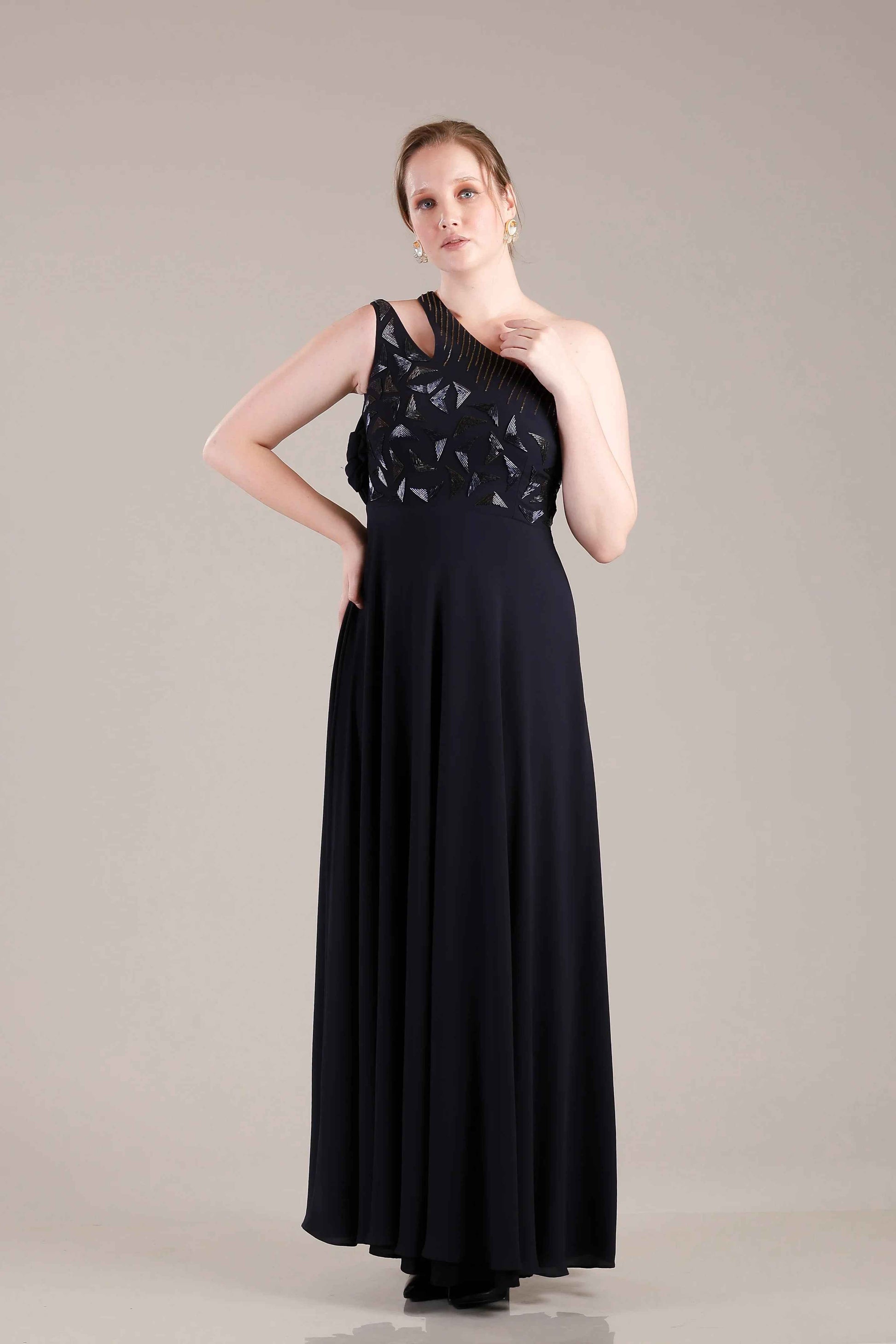 Navy Blue Gown - Sakshi Narula