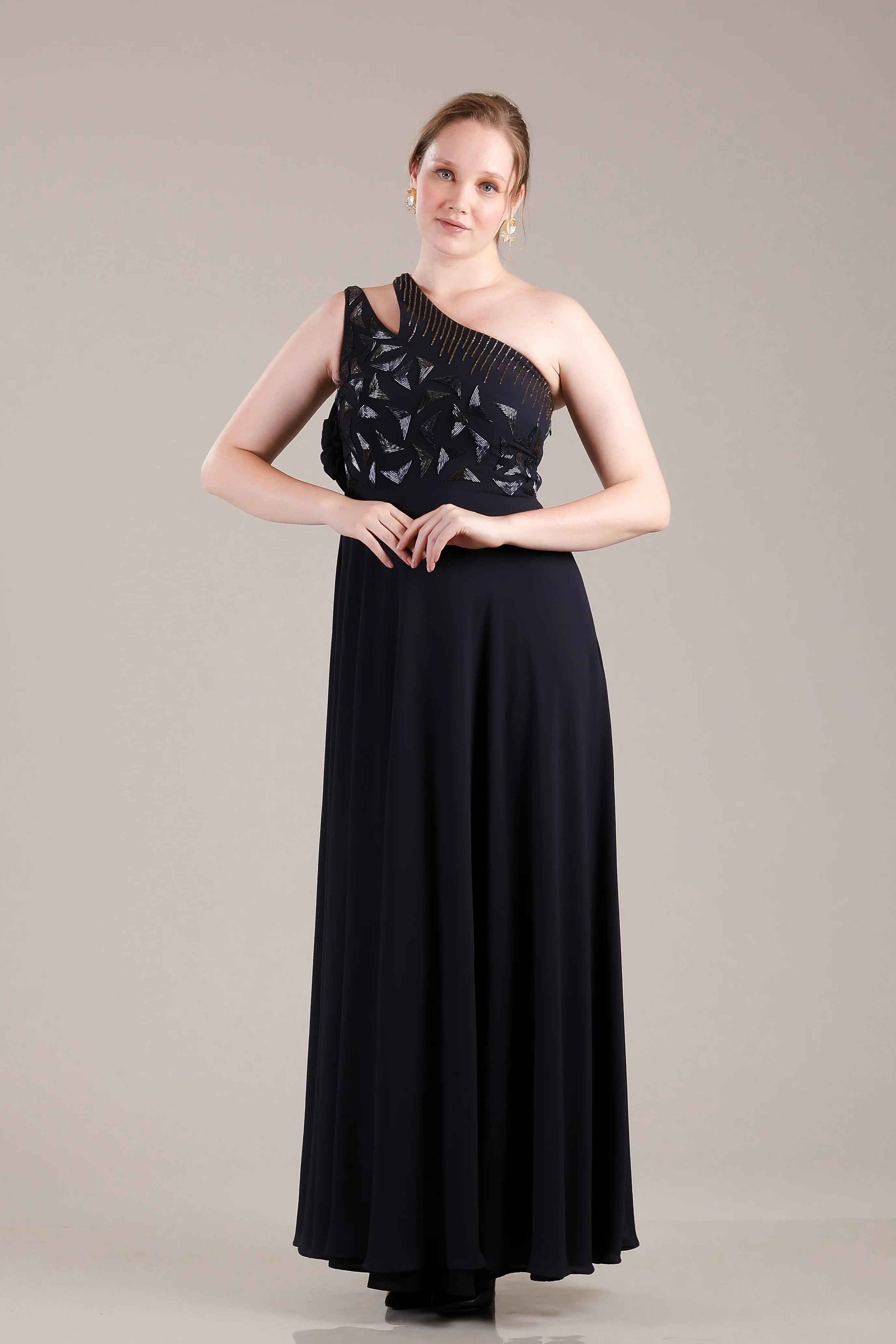 Navy Blue Gown - Sakshi Narula