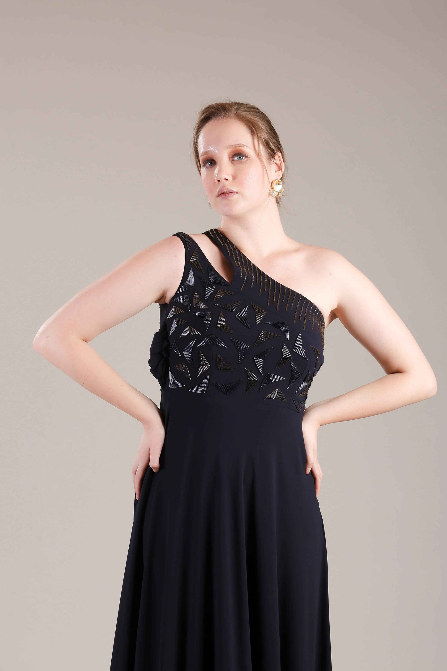 Navy Blue Gown - Sakshi Narula