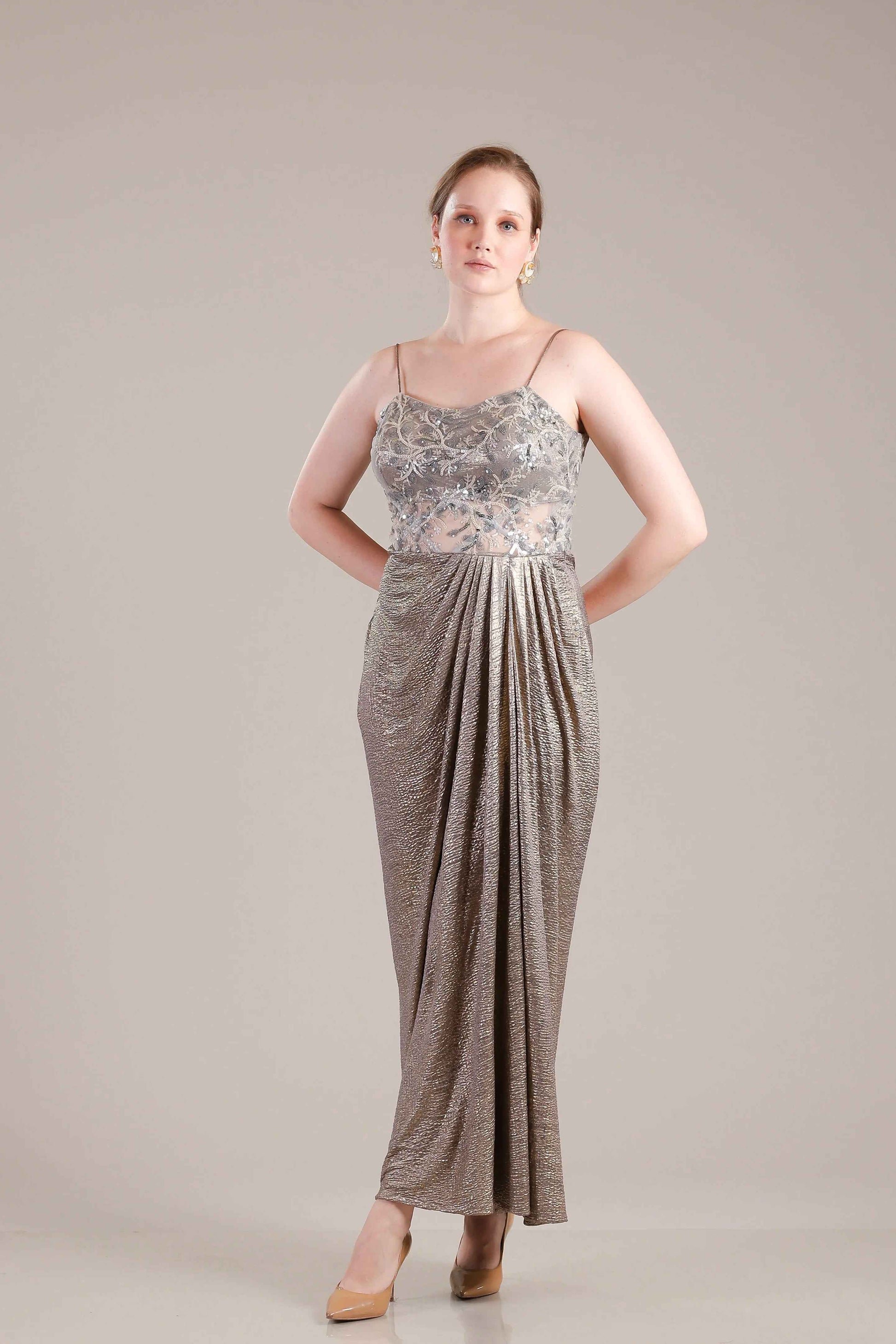 Grey Gown - Sakshi Narula