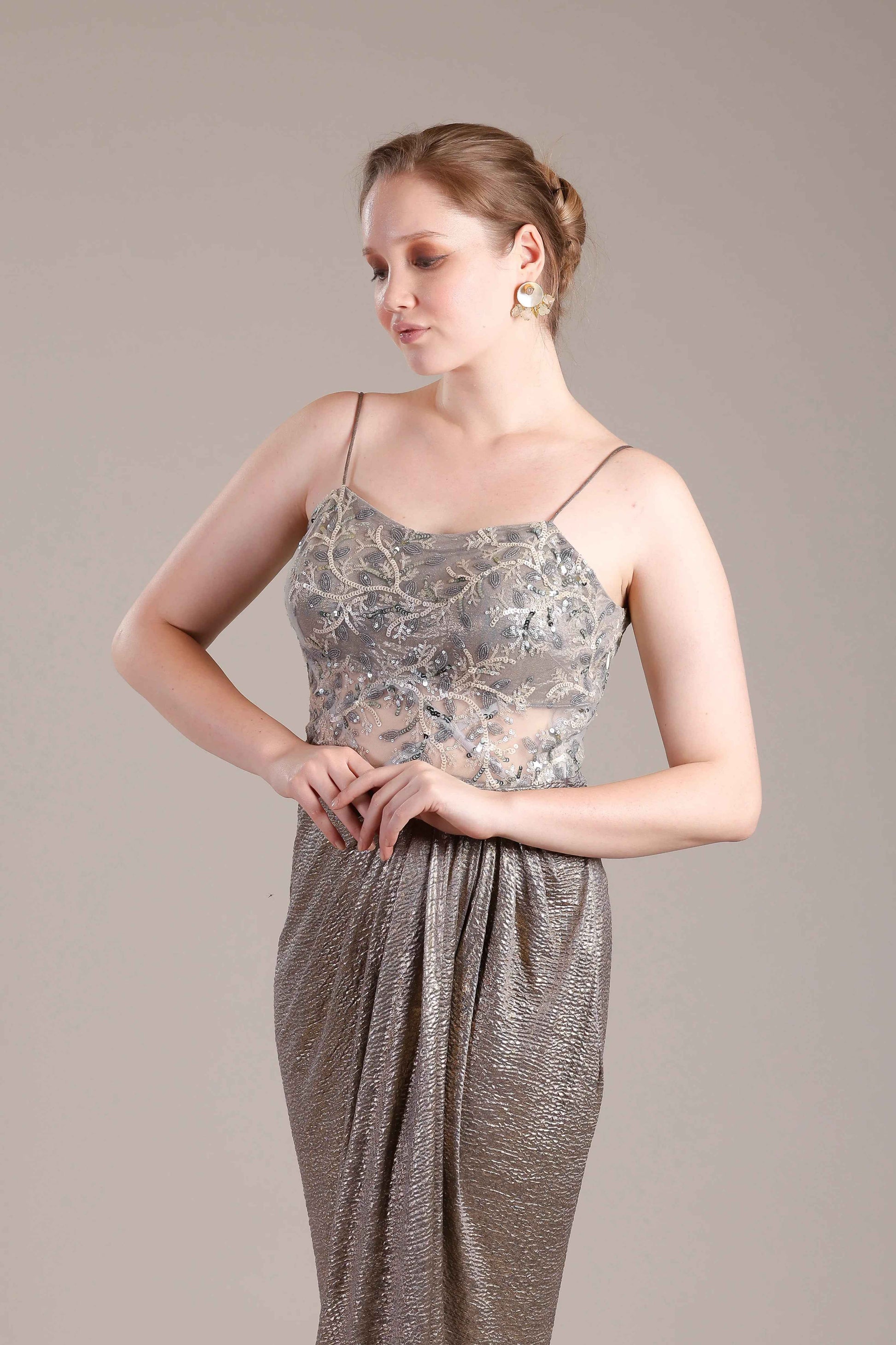 Grey Gown - Sakshi Narula