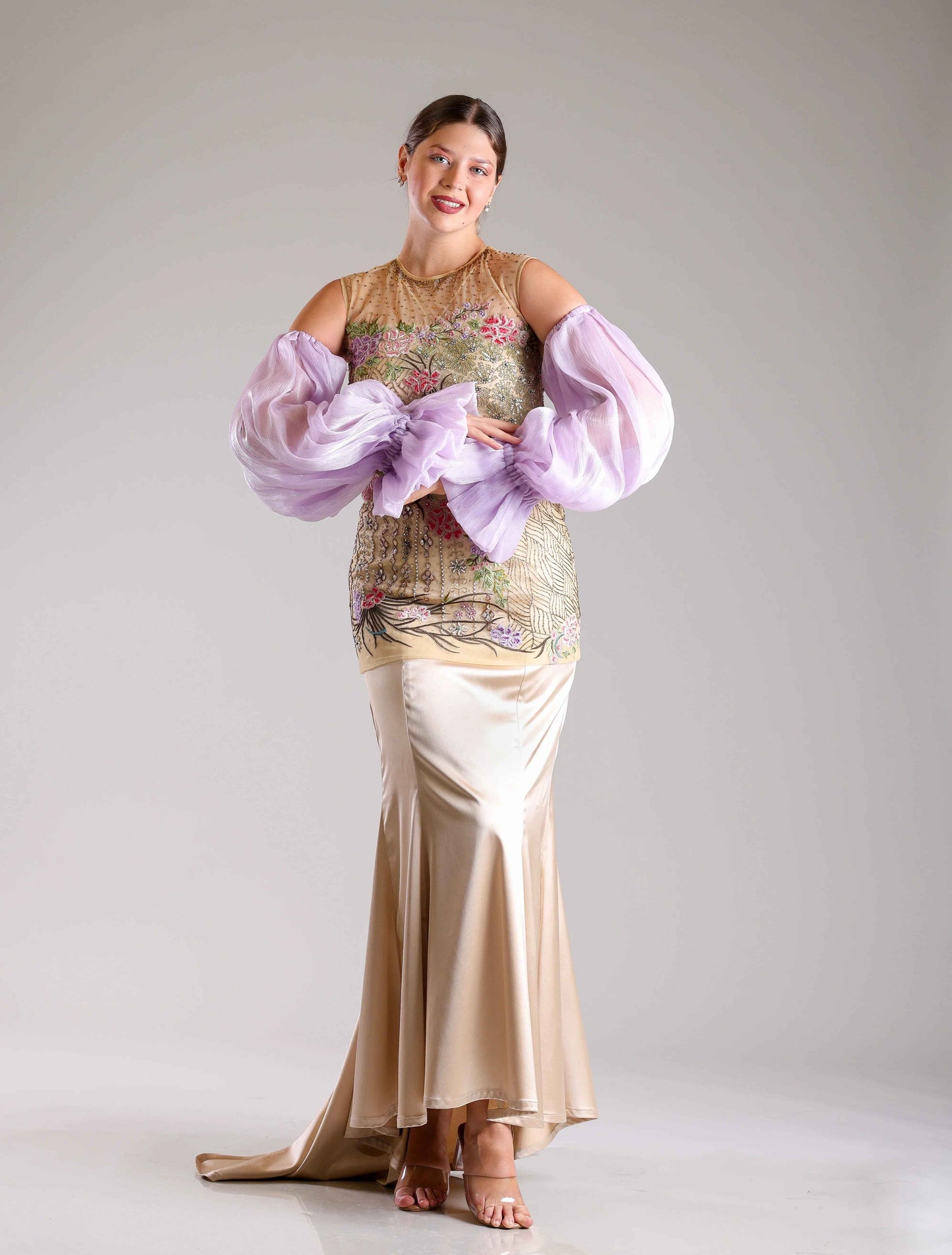 Gold Satin Gown - Sakshi Narula