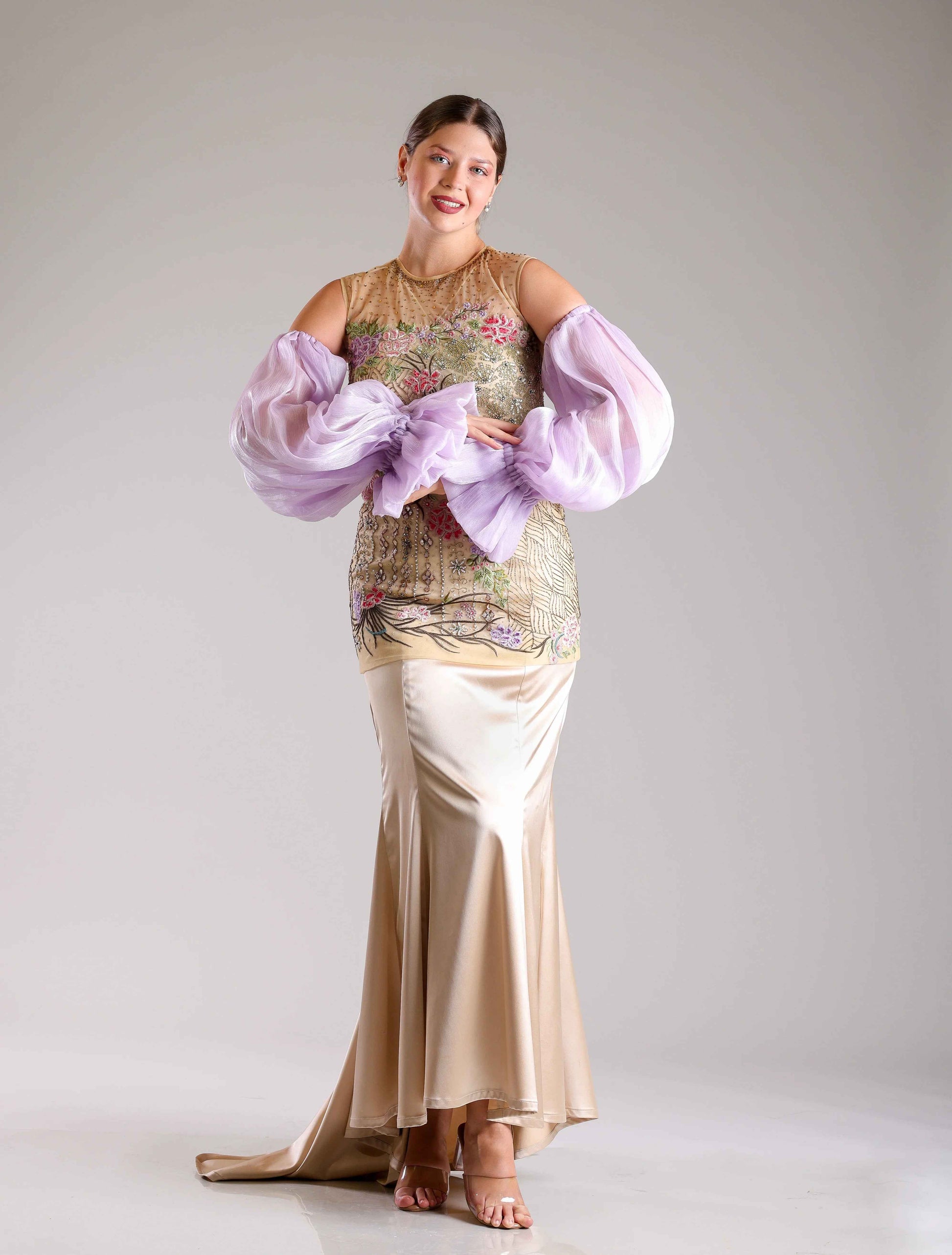 Gold Satin Gown - Sakshi Narula