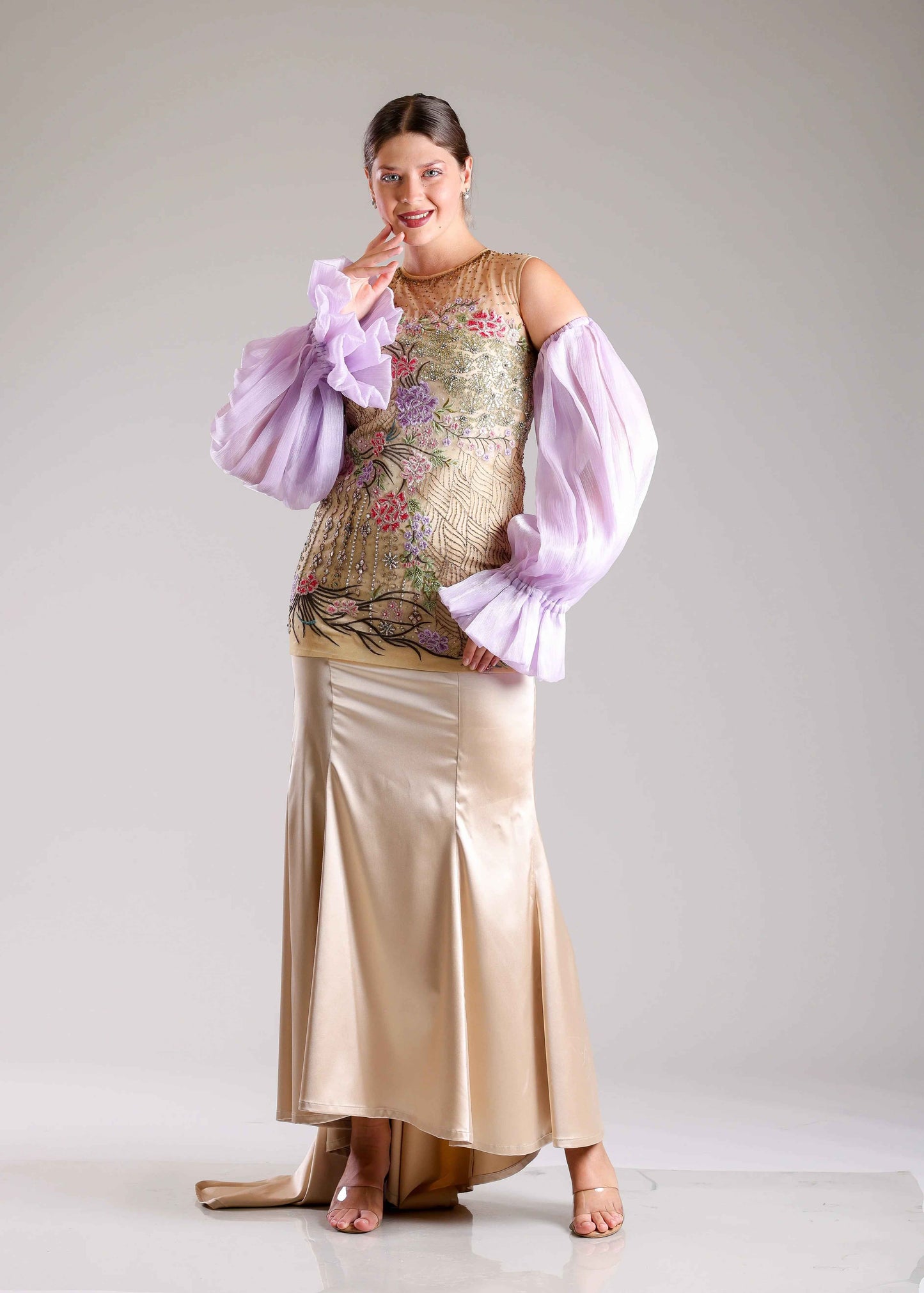 Gold Satin Gown - Sakshi Narula