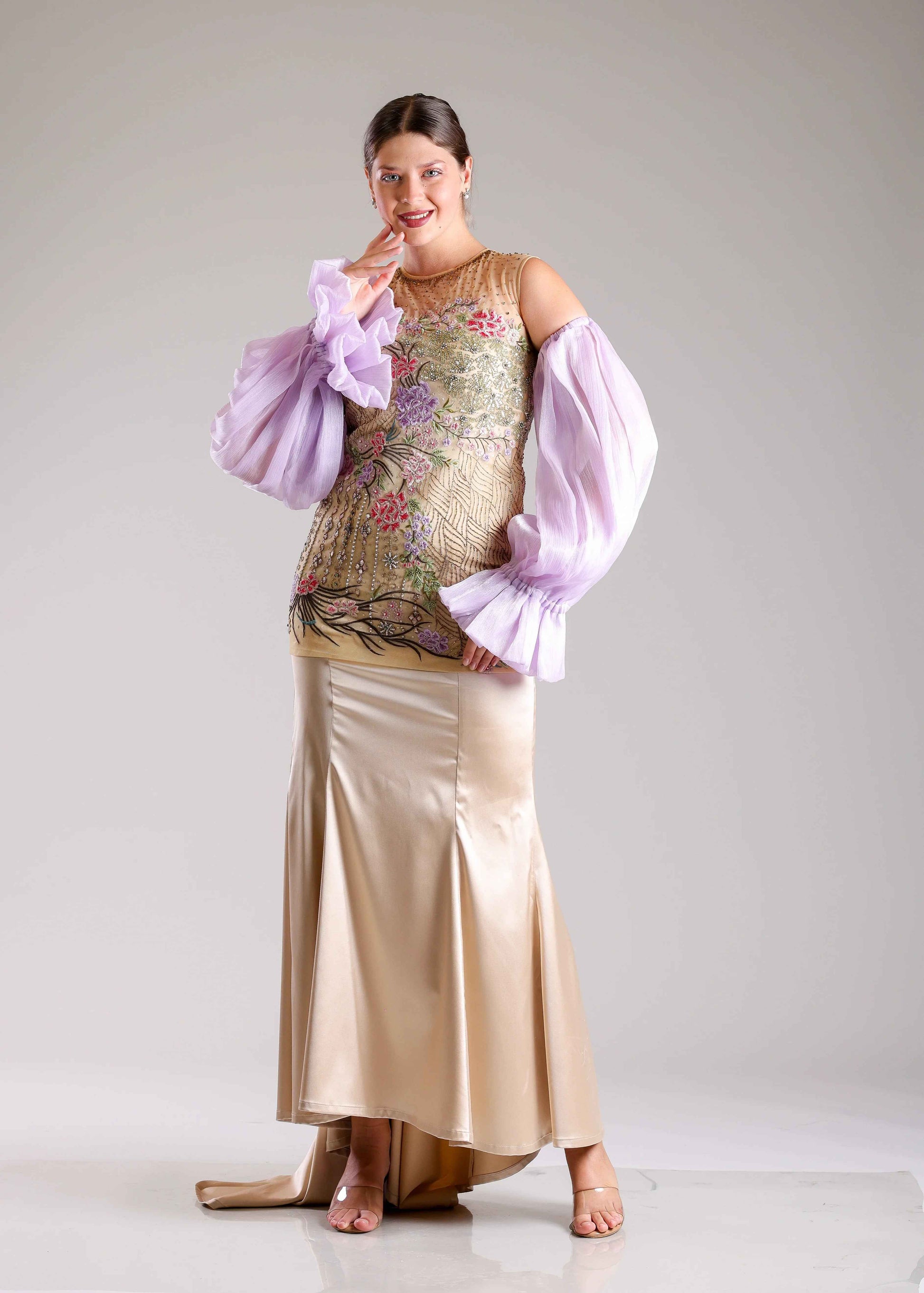 Gold Satin Gown - Sakshi Narula