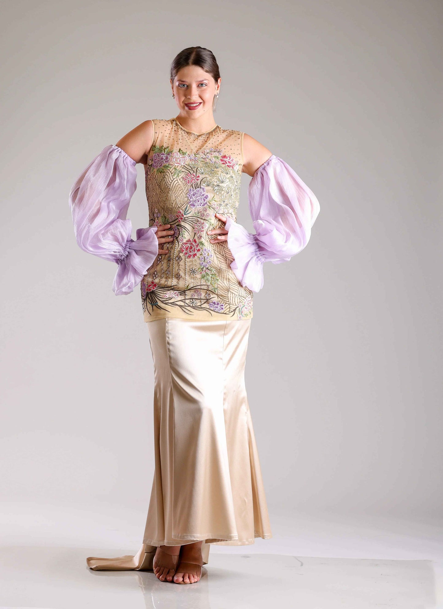 Gold Satin Gown - Sakshi Narula