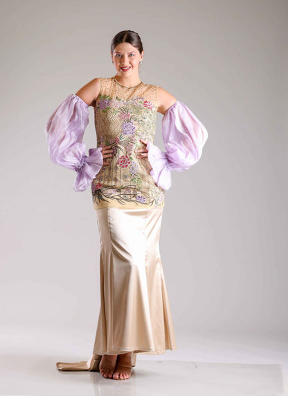 Gold Satin Gown - Sakshi Narula