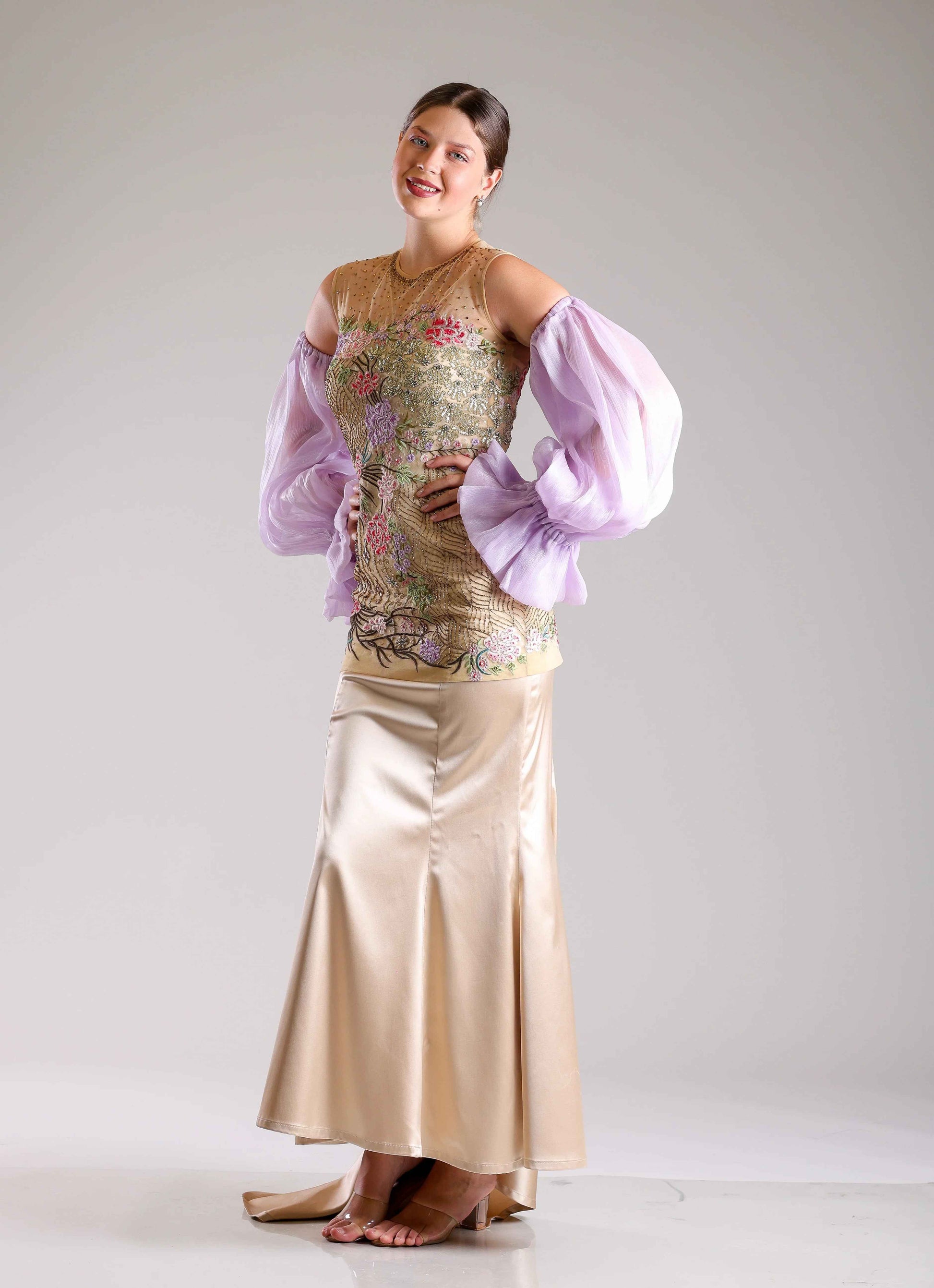 Gold Satin Gown - Sakshi Narula