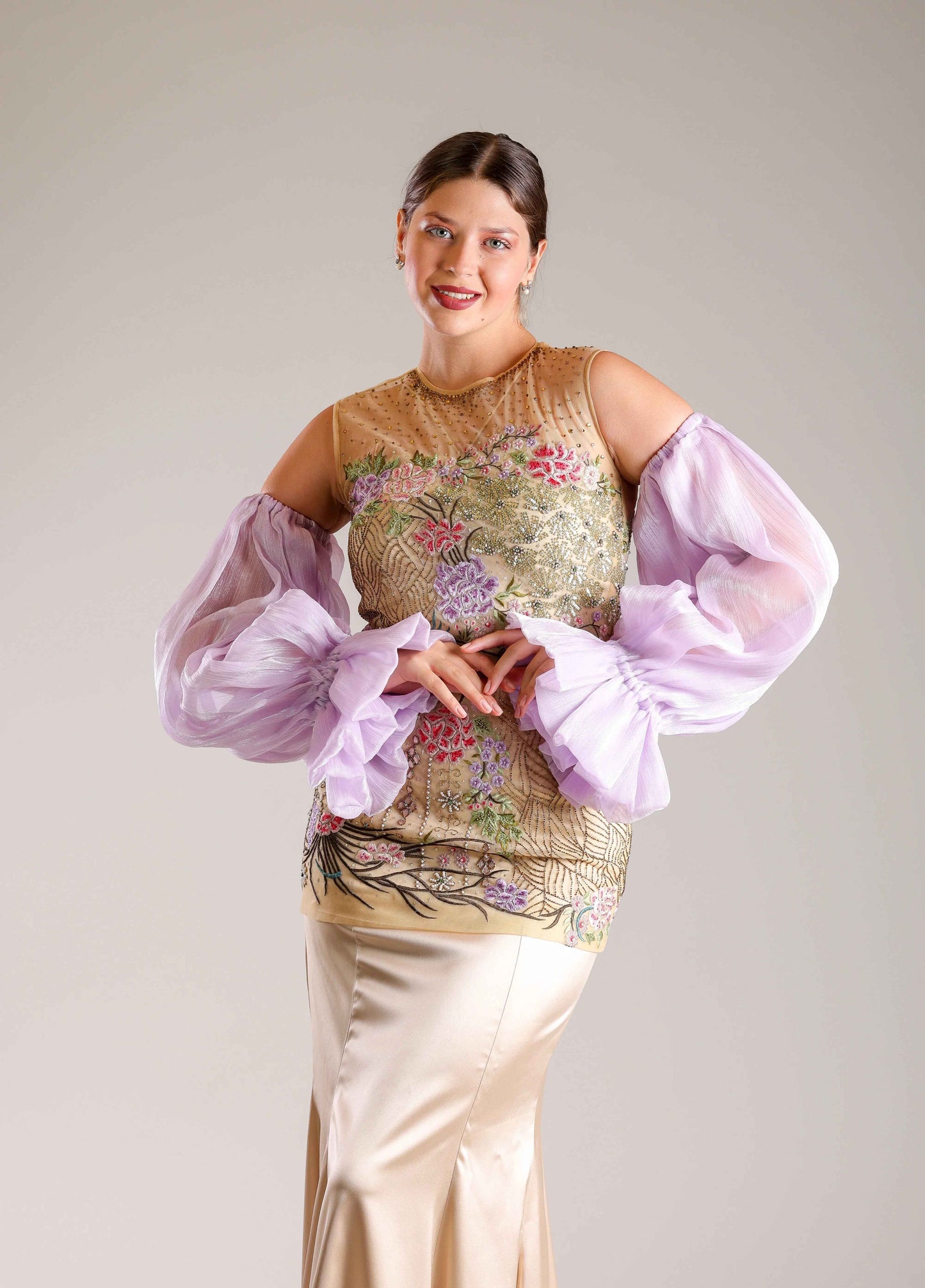 Gold Satin Gown - Sakshi Narula