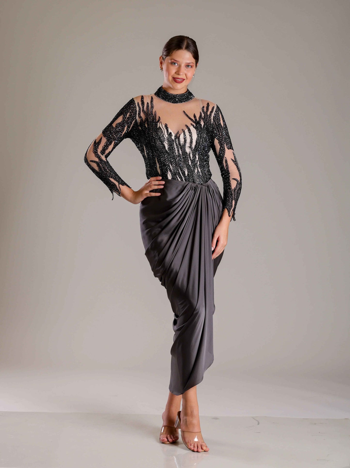 Black Drape Outfit - Sakshi Narula