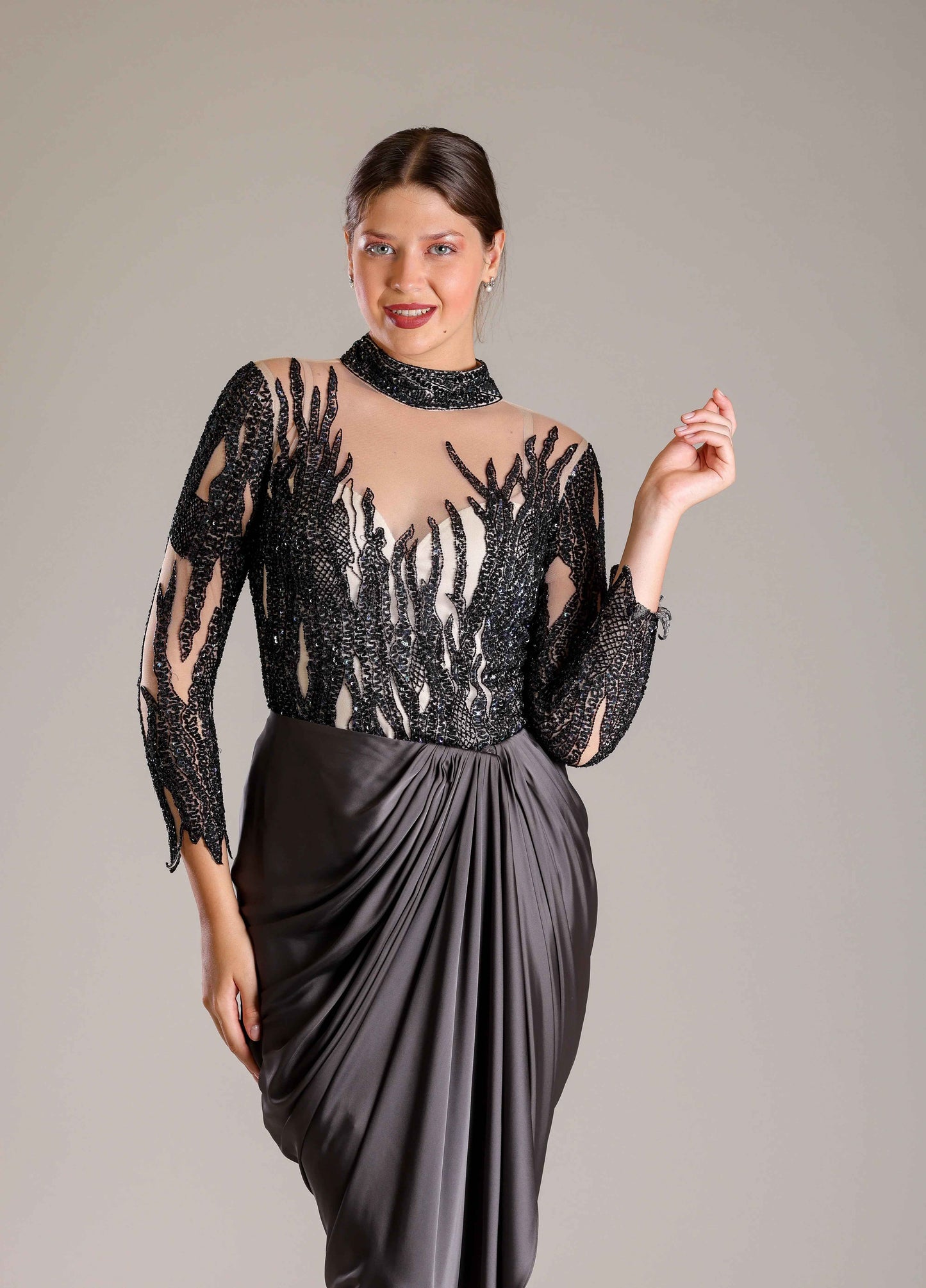 Black Drape Outfit - Sakshi Narula