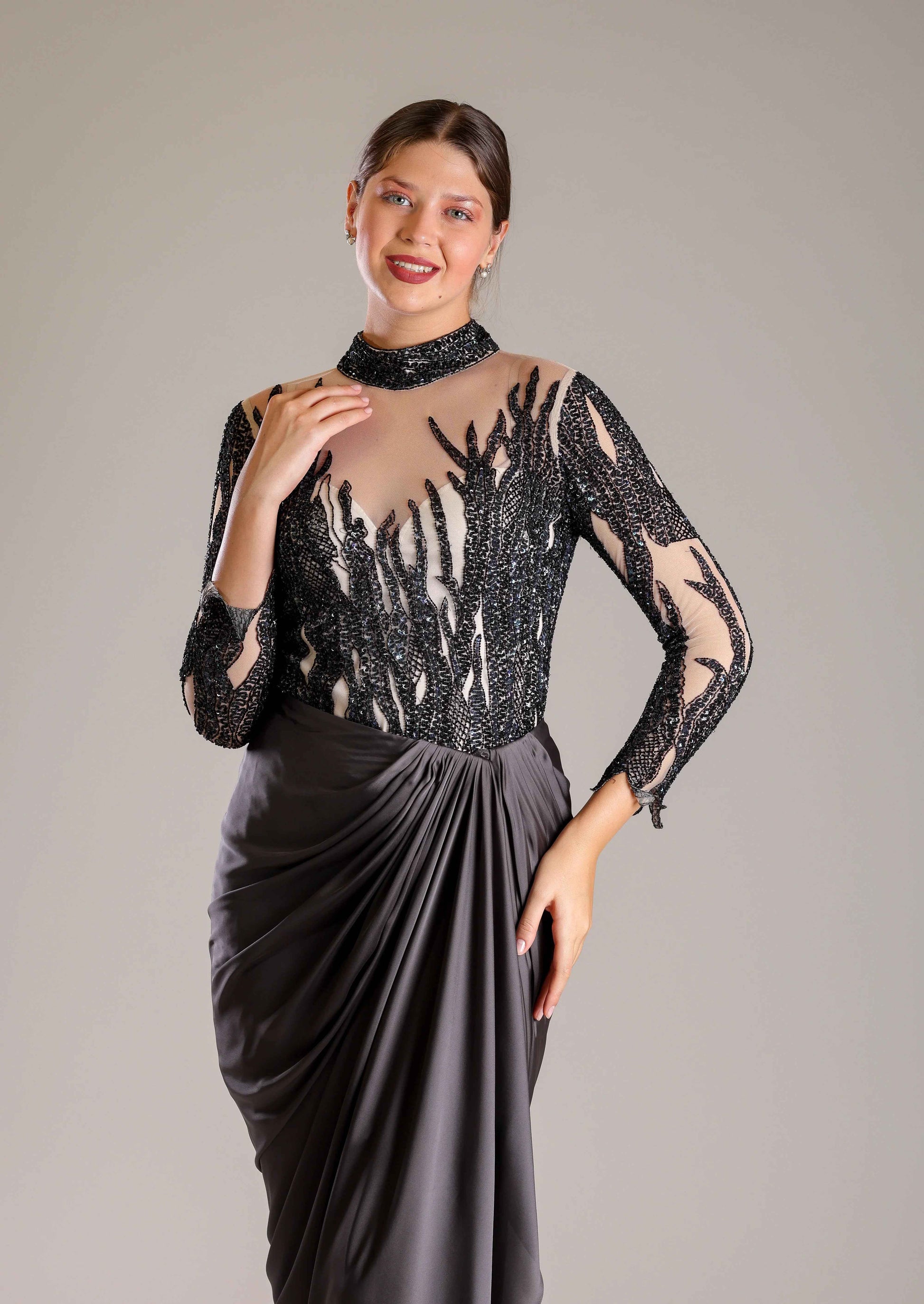 Black Drape Outfit - Sakshi Narula